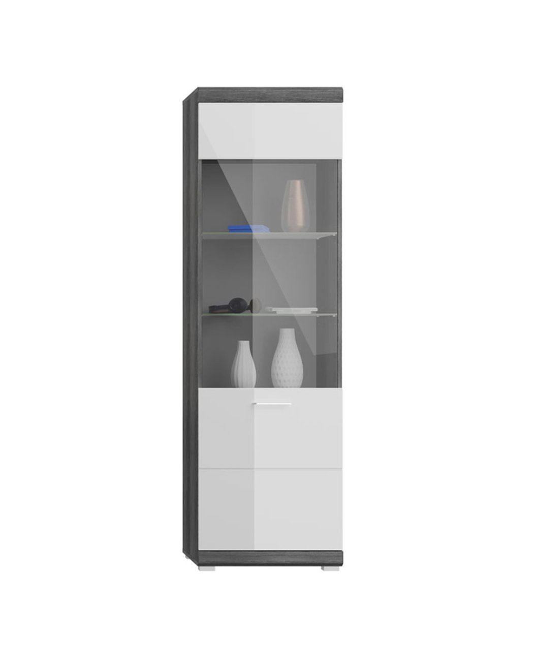 xonox.home ebuy24 Vitrine Scout Vitrinenschrank Tür grau. 1