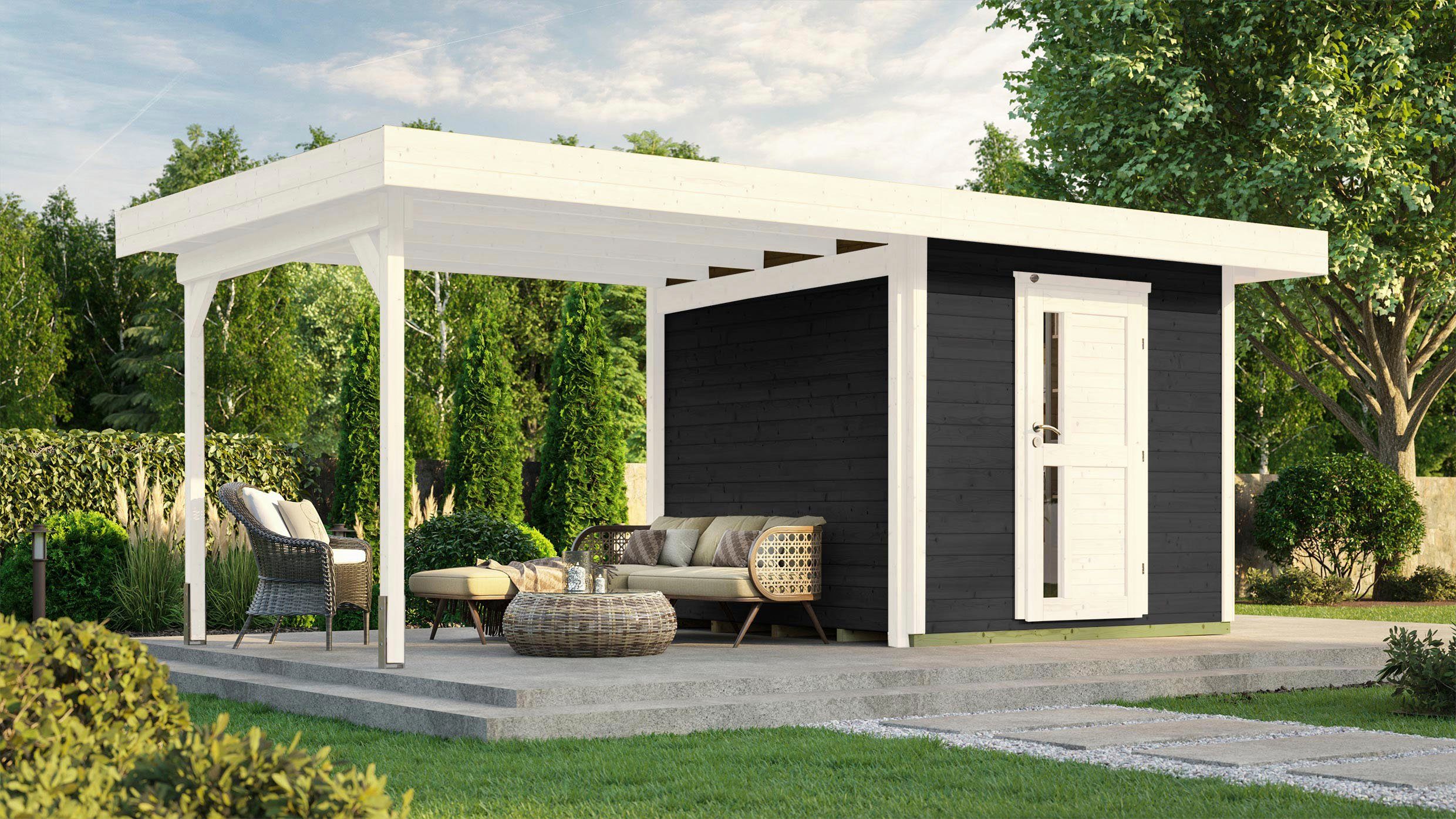 BxT: (Set), Anbaudach B, weka cm, 172 Gartenhaus 575x314 Designhaus mit