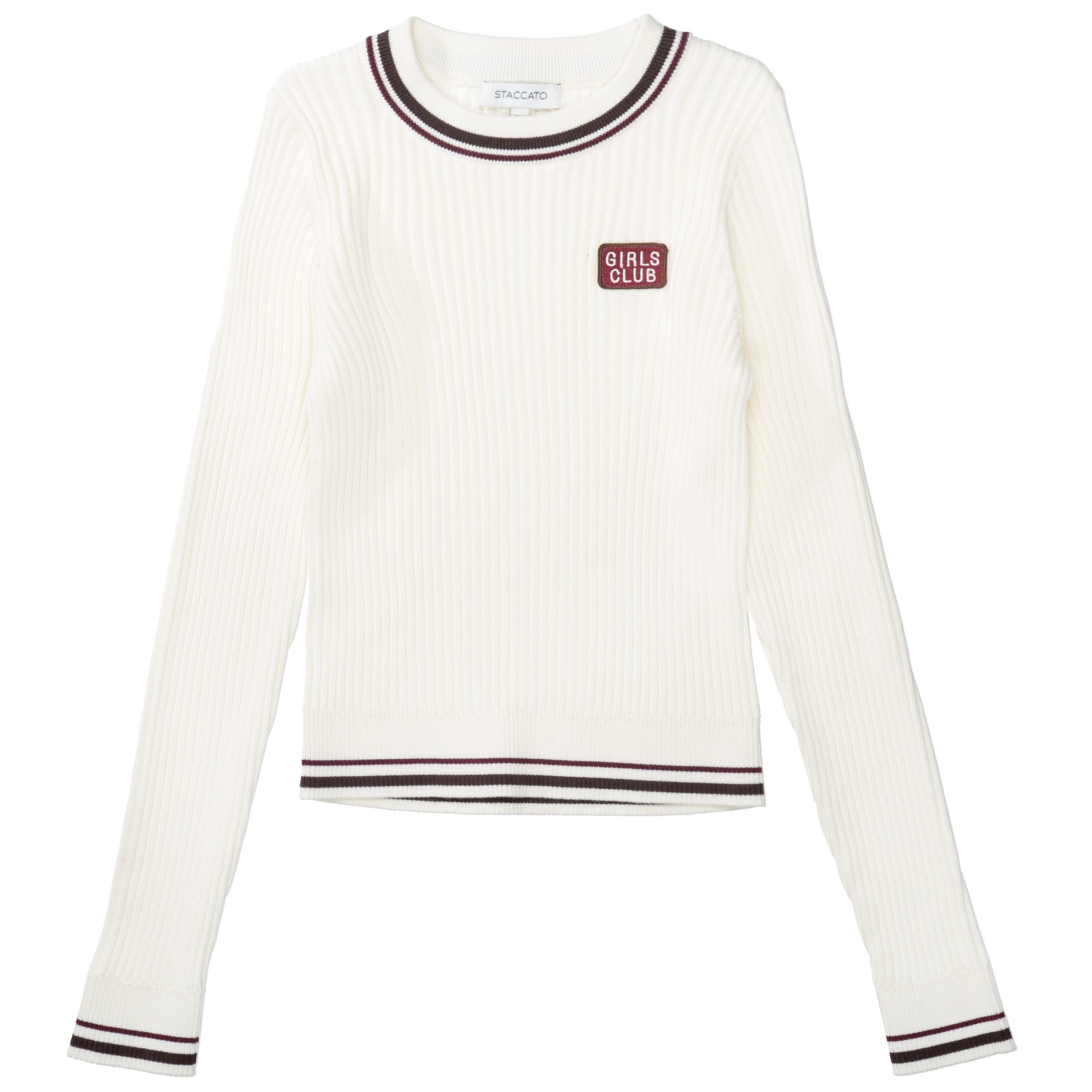 STACCATO Rundhalspullover Basic Baumwollpullover