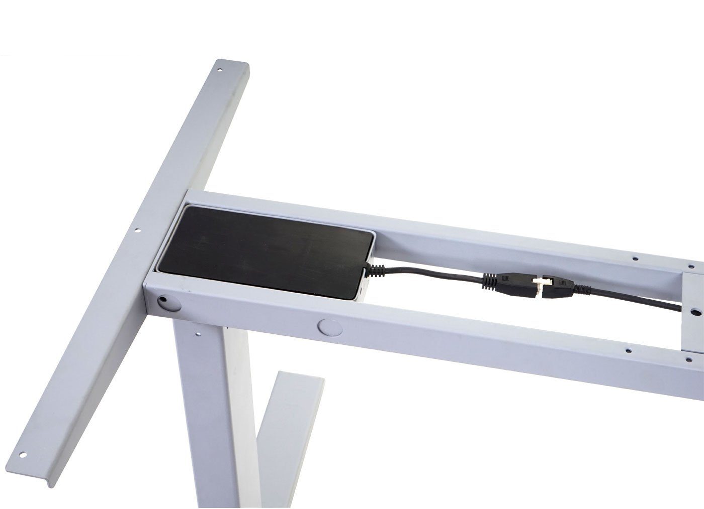 Tischgestell 1), (3-St., MCW in 3 grau Stufenlos höhenverstellbar MCW-D40