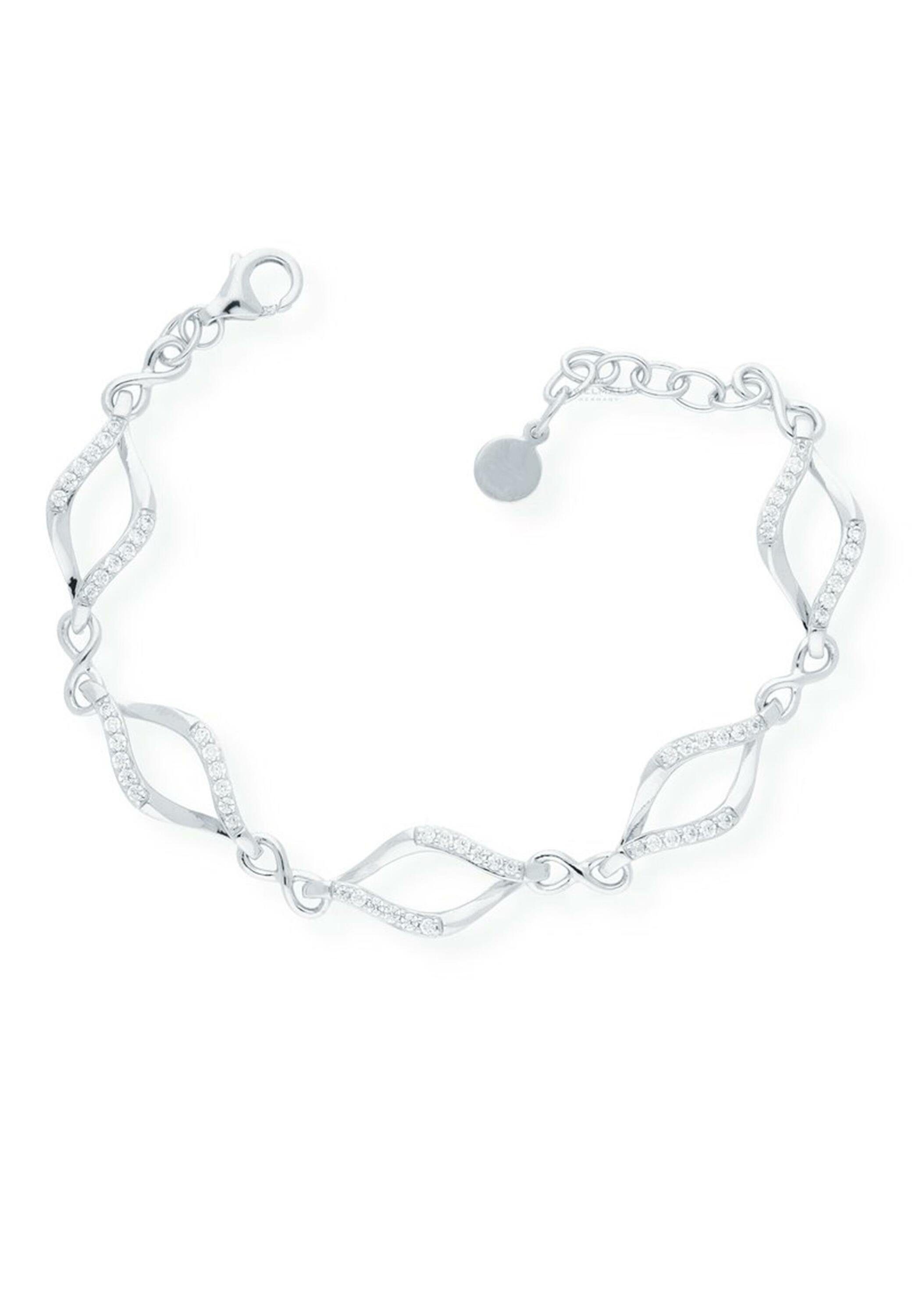Armband (1-tlg), JuwelmaLux Silber Silberarmband Silber Damen Armband inkl. Zirkonia Schmuckschachtel mit 925/000,
