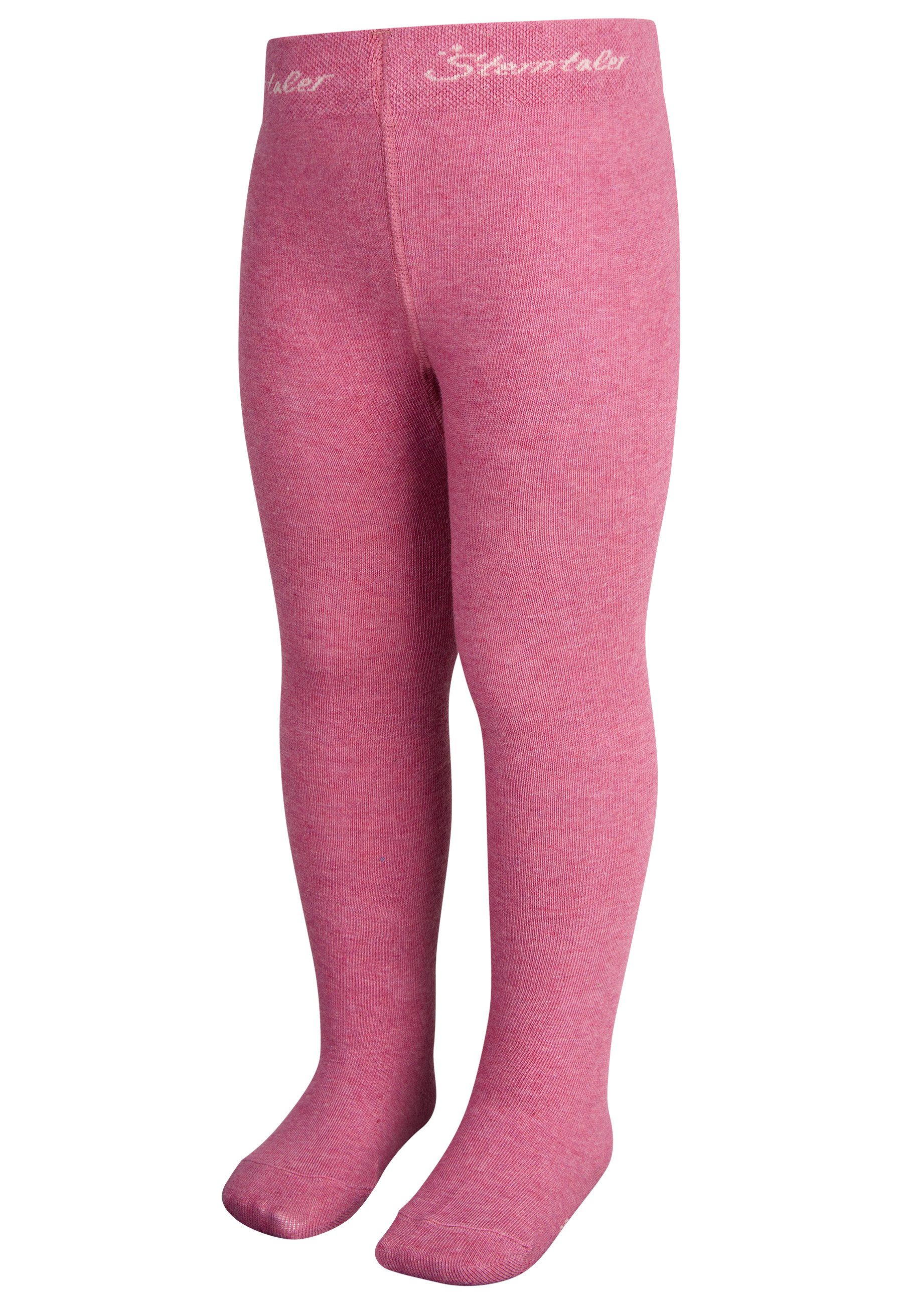 Sterntaler® Strumpfhose Strumpfhose uni (1 St) Krabbelstrumpfhose aus Baumwolle und Komfortbund