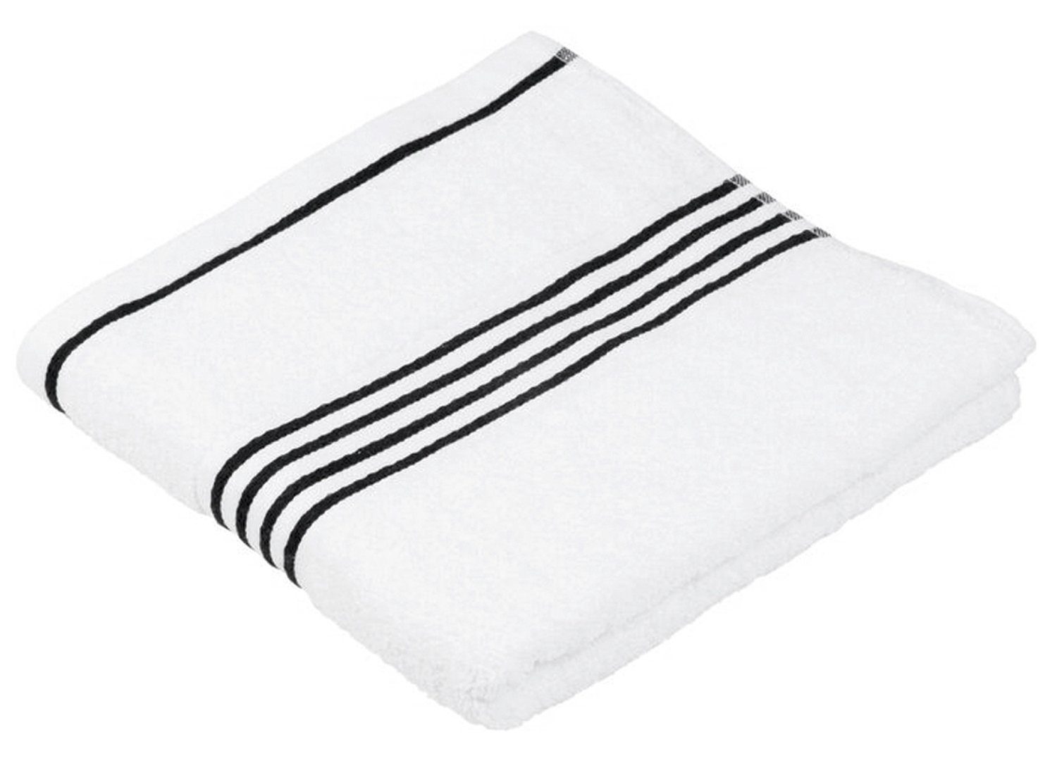 Handtücher RIO STRIPE, 70 x 140 cm, Weiß, Schwarz, Streifen