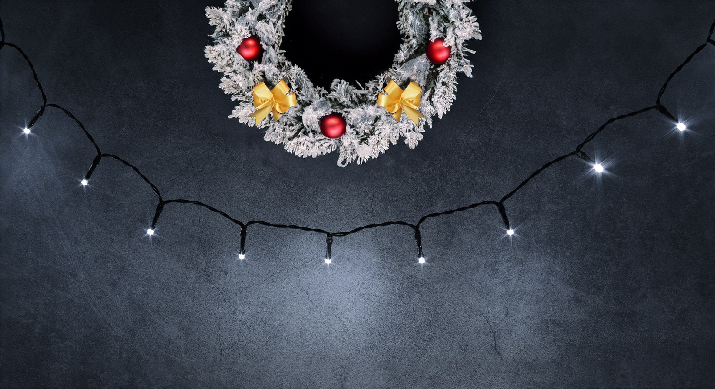 Spetebo LED-Lichterkette Außen Lichterkette kalt weiß mit Timer 24 LED, Gar günstig online kaufen