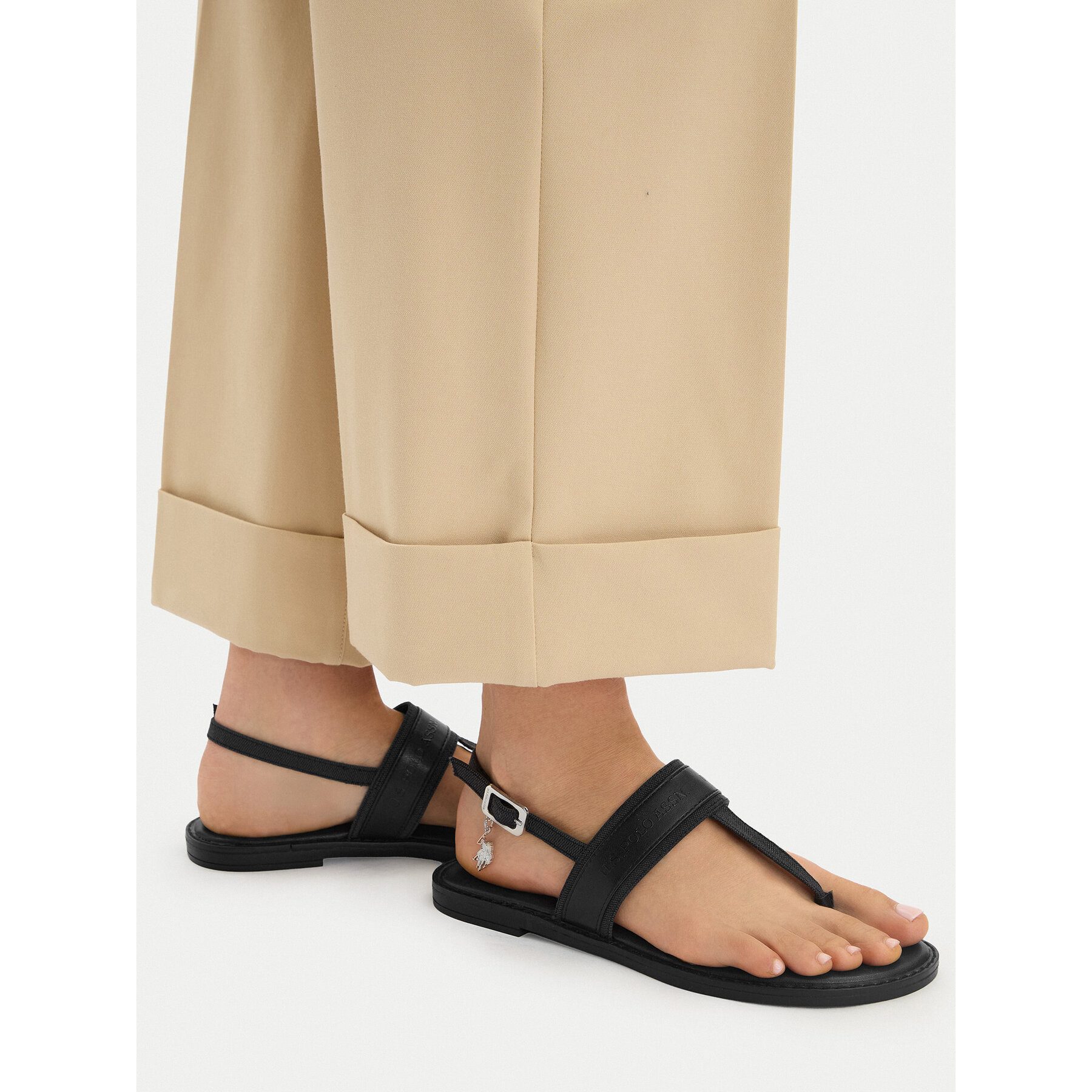 U.S. Polo Assn. US Polo Assn Damen-Sandalen Schwarz Sandale