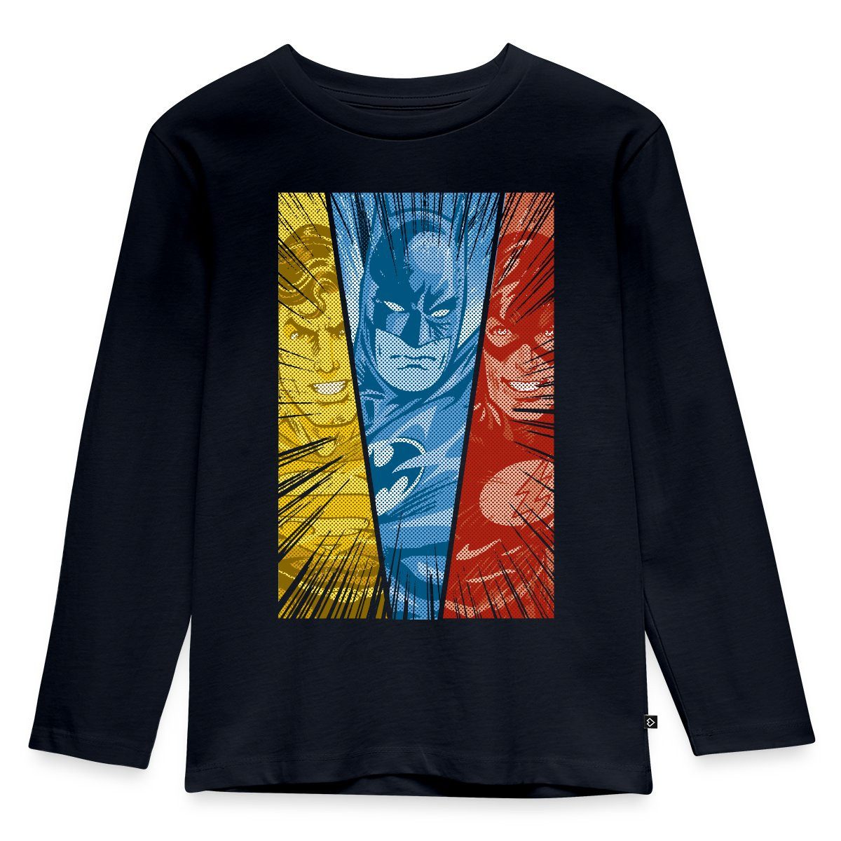 T-Shirt DC Comics Justice League Superman Batman Flash Kinder Premium Langarms