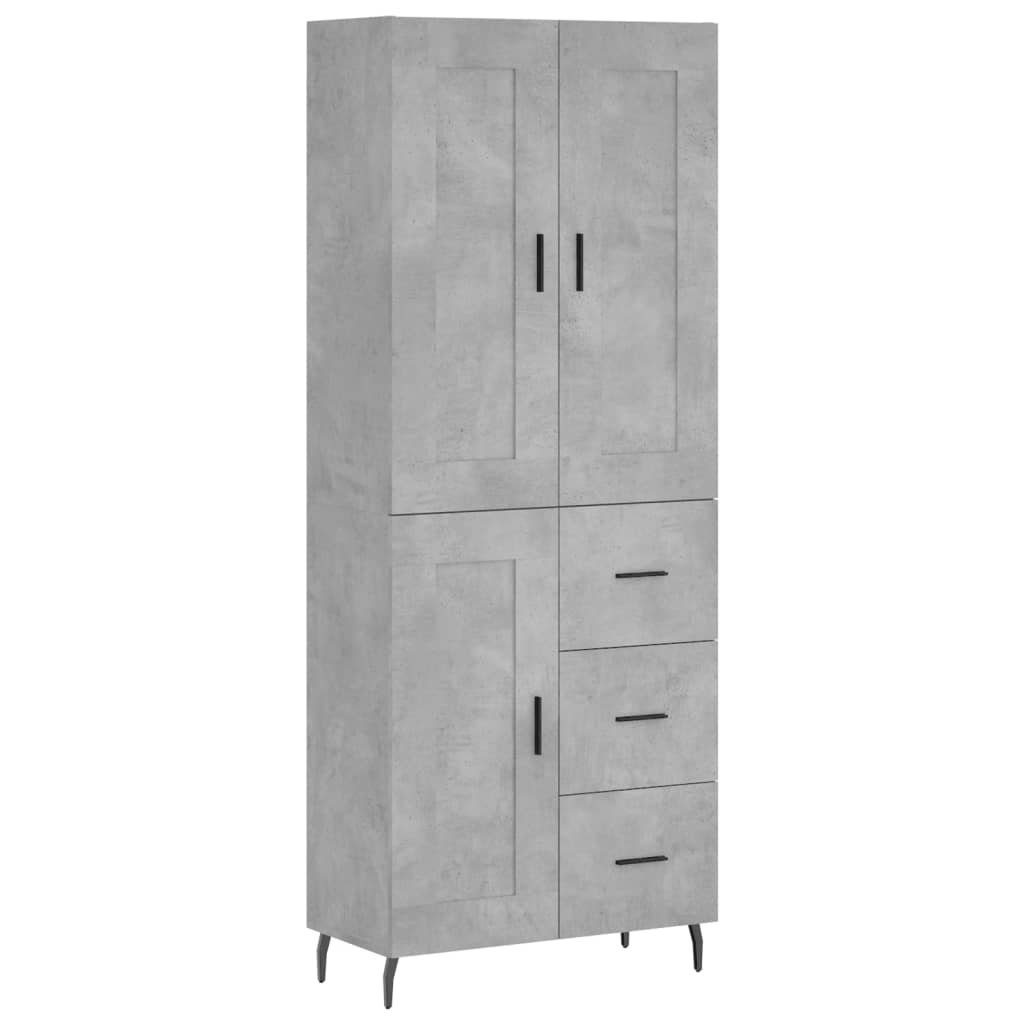 vidaXL Highboard Highboard Betongrau 69,5x34x180 cm günstig online kaufen