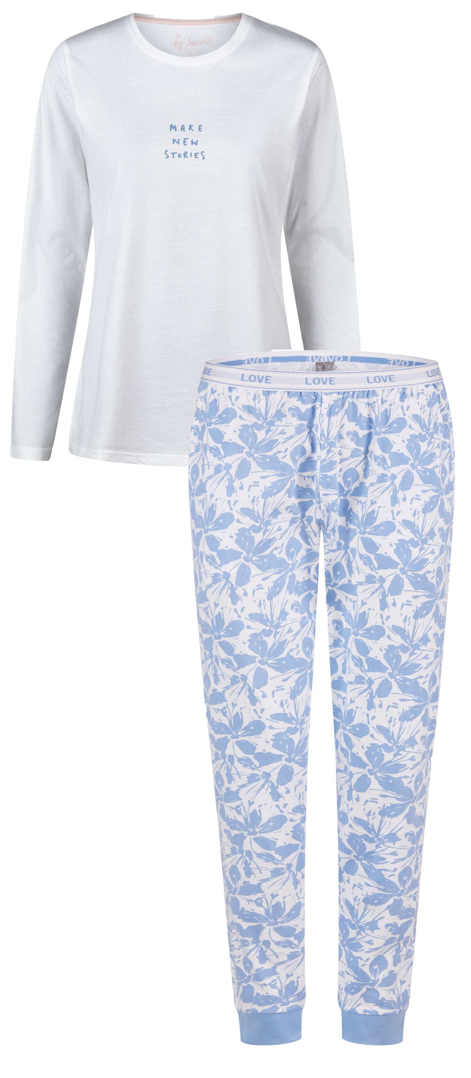 Schlafanzug Damen Pyjama lang