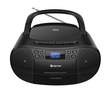 Denver TDC-280B Stereo-CD Player (CD-Player mit Kassette, DAB+, UKW Radio und AUX-IN)