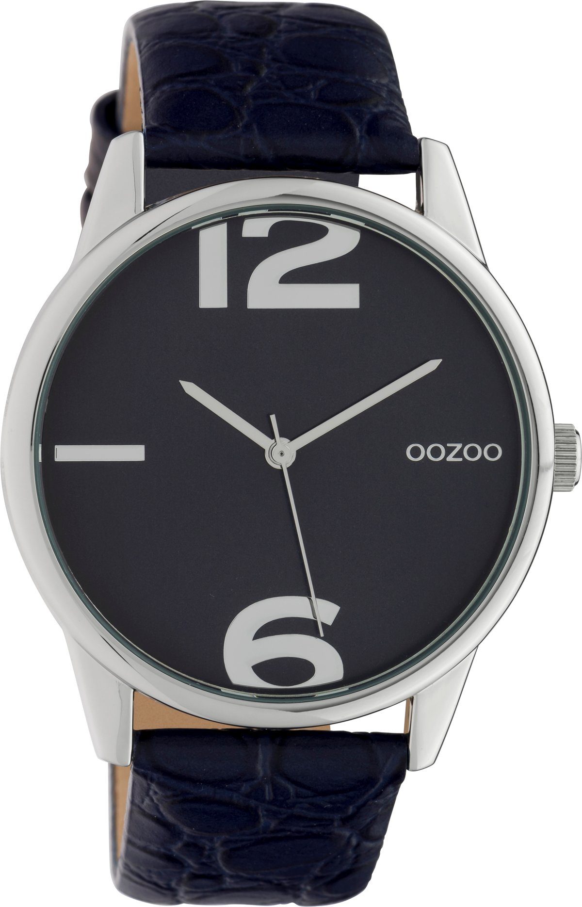 OOZOO Quarzuhr Damen Uhr C10377 Armbanduhr Dunkelblau Lederband 40 mm