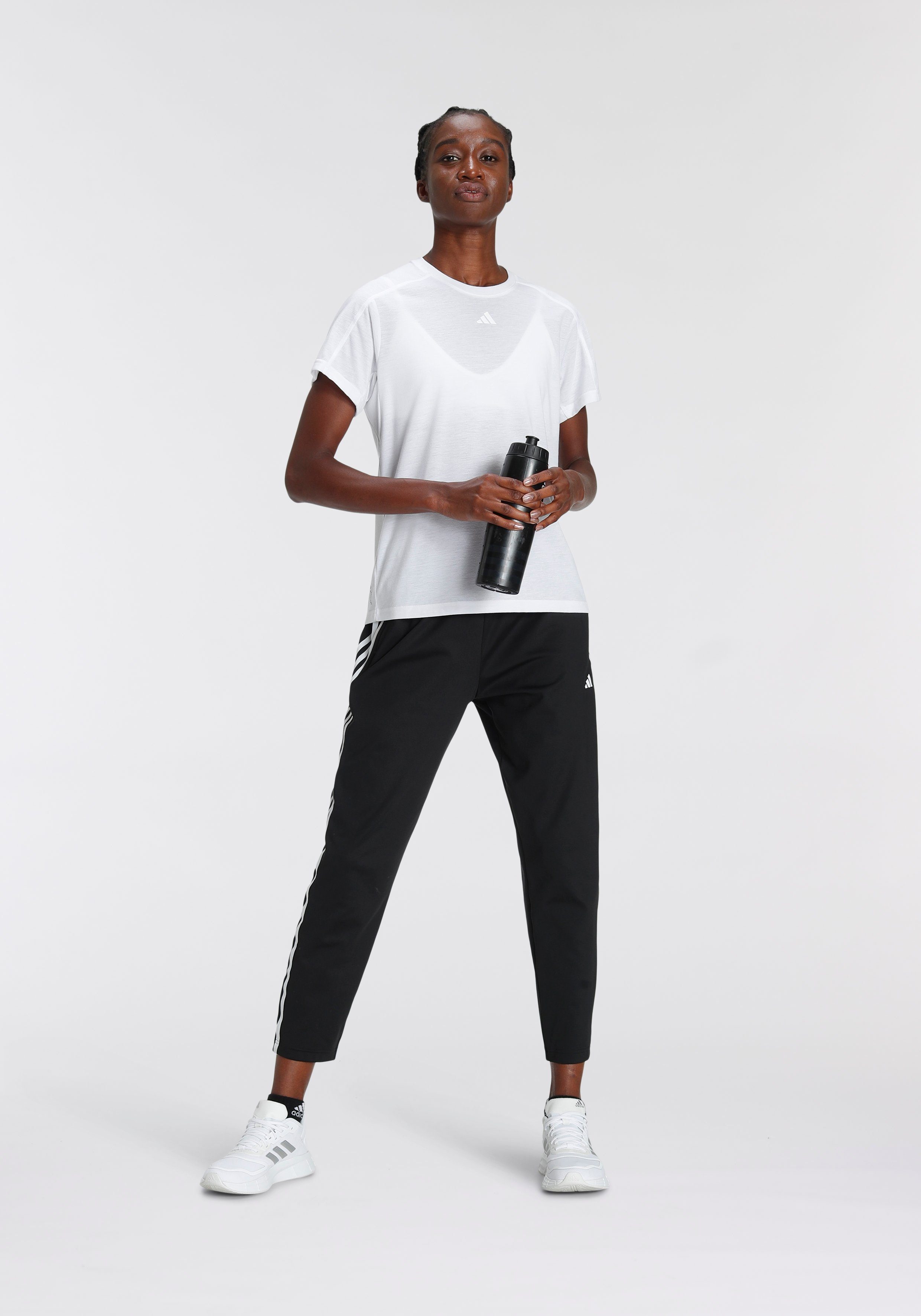 adidas Performance T-Shirt AEROREADY BRANDING ESSENTIALS TRAIN MINIMAL White