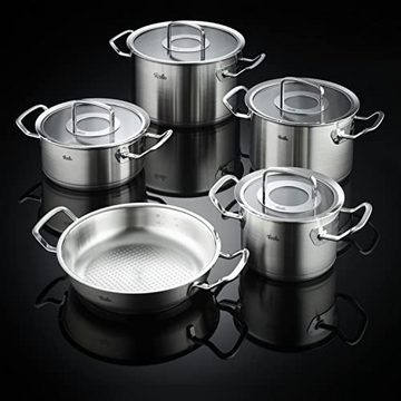 Fissler Topf-Set Original-Profi Collection®, Edelstahl 18/10 (Set, 5-tlg., Kochtopf 16/20/24 + Bratentopf 20cm + Servierpfanne 24cm), Made in Germany