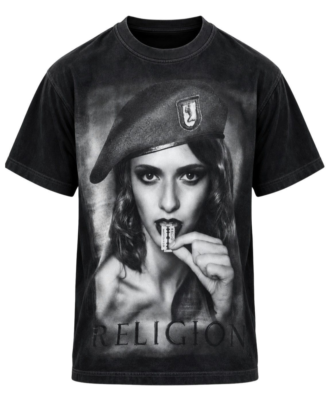 Religion T-Shirt RELIGION Clothing Herren T-Shirt RAZOR GIRL-Schwarz-XL