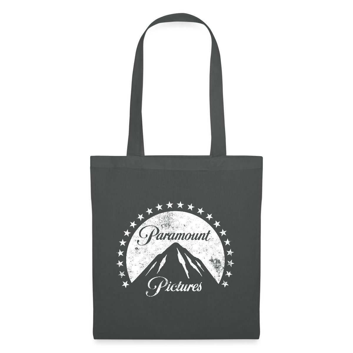 Spreadshirt Henkeltasche Paramount Pictures Weißes Logo Im Vintage-Stil Stoffbeutel (1-tlg)
