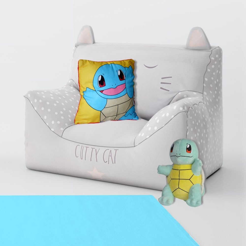 POKÉMON Dekokissen Pikachu & Schiggy Pokemon 40 x 40 cm Deko-Kissen Wende-Motiv