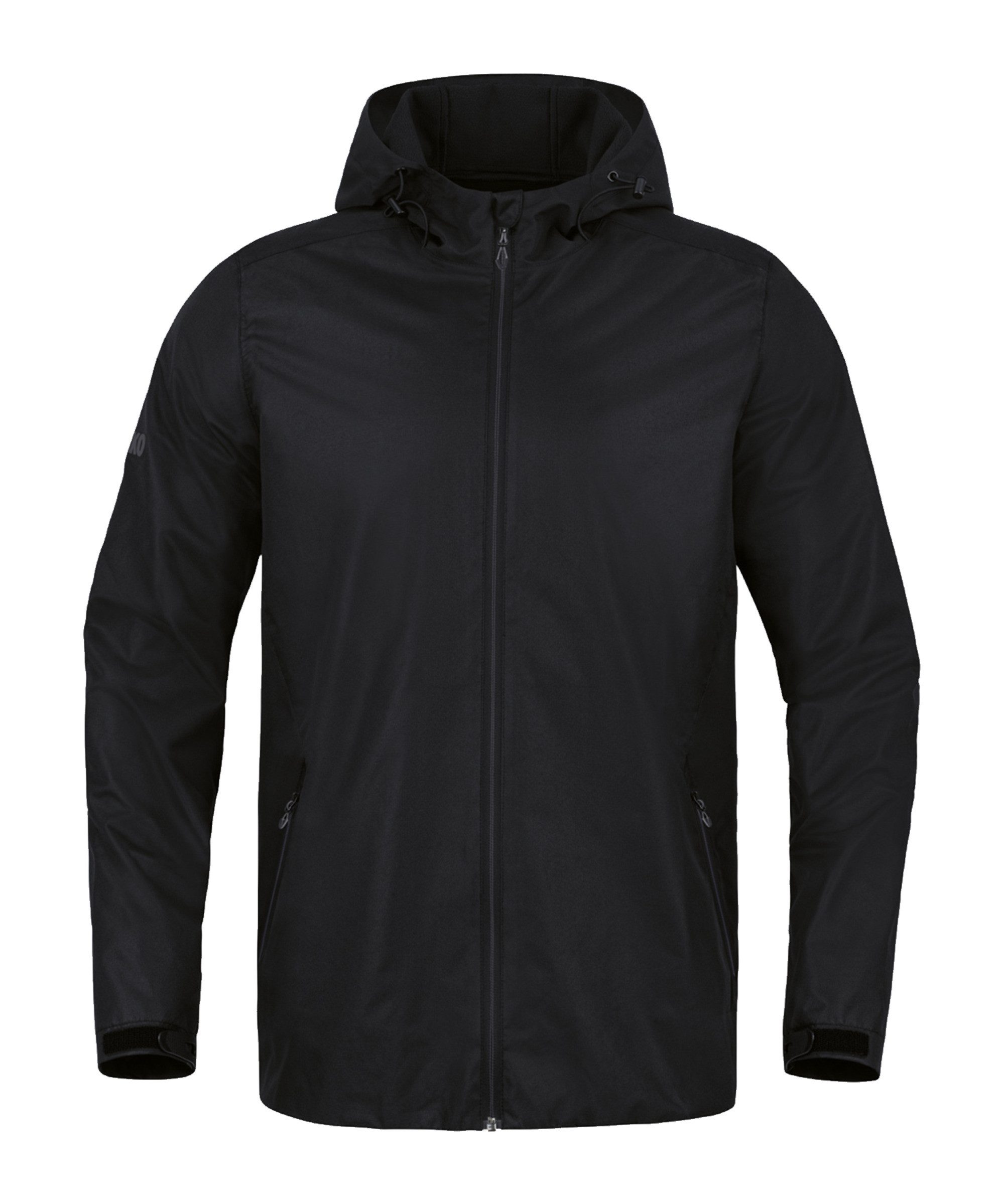 Jako Allwetterjacke Allround Allwetterjacke Hell (1-St) Kapuze_Kordelzug