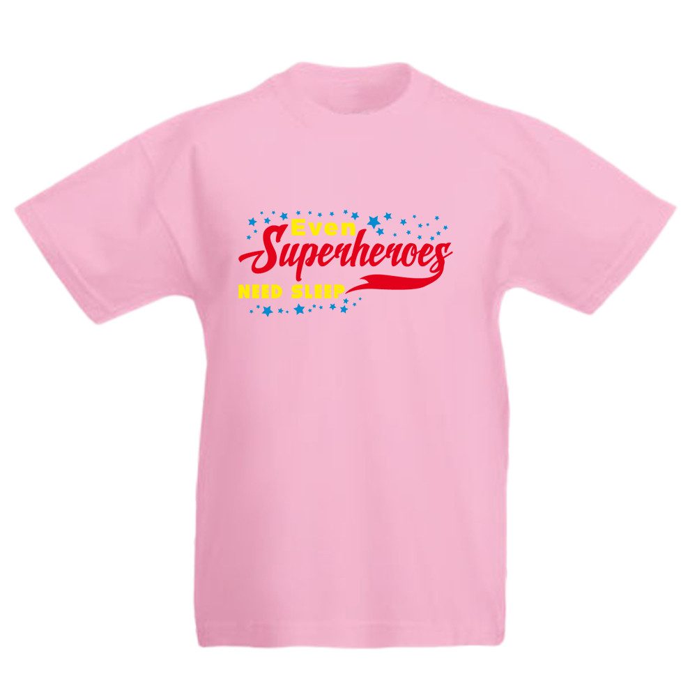 G-graphics T-Shirt Even Superheroes need sleep Kinder T-Shirt, mit Spruch / Sprüche / Print / Aufdruck