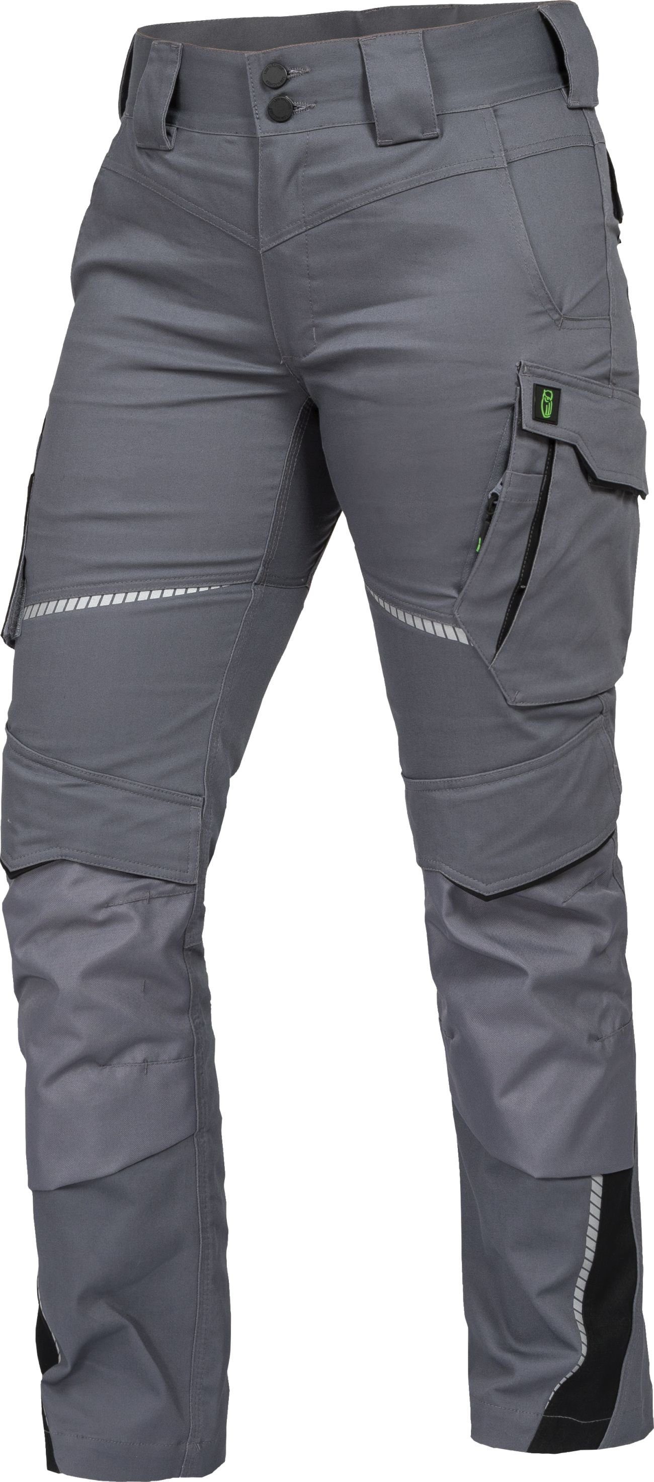 Leibwächter Arbeitshose Damen Flex-line Arbeitshose mit Reflektoren und femininer Passform (Ergonomische Passform mit Reflektoren, Funktionshose für Handwerk, Lager und Montage) Cargohose mit 290 g/m²