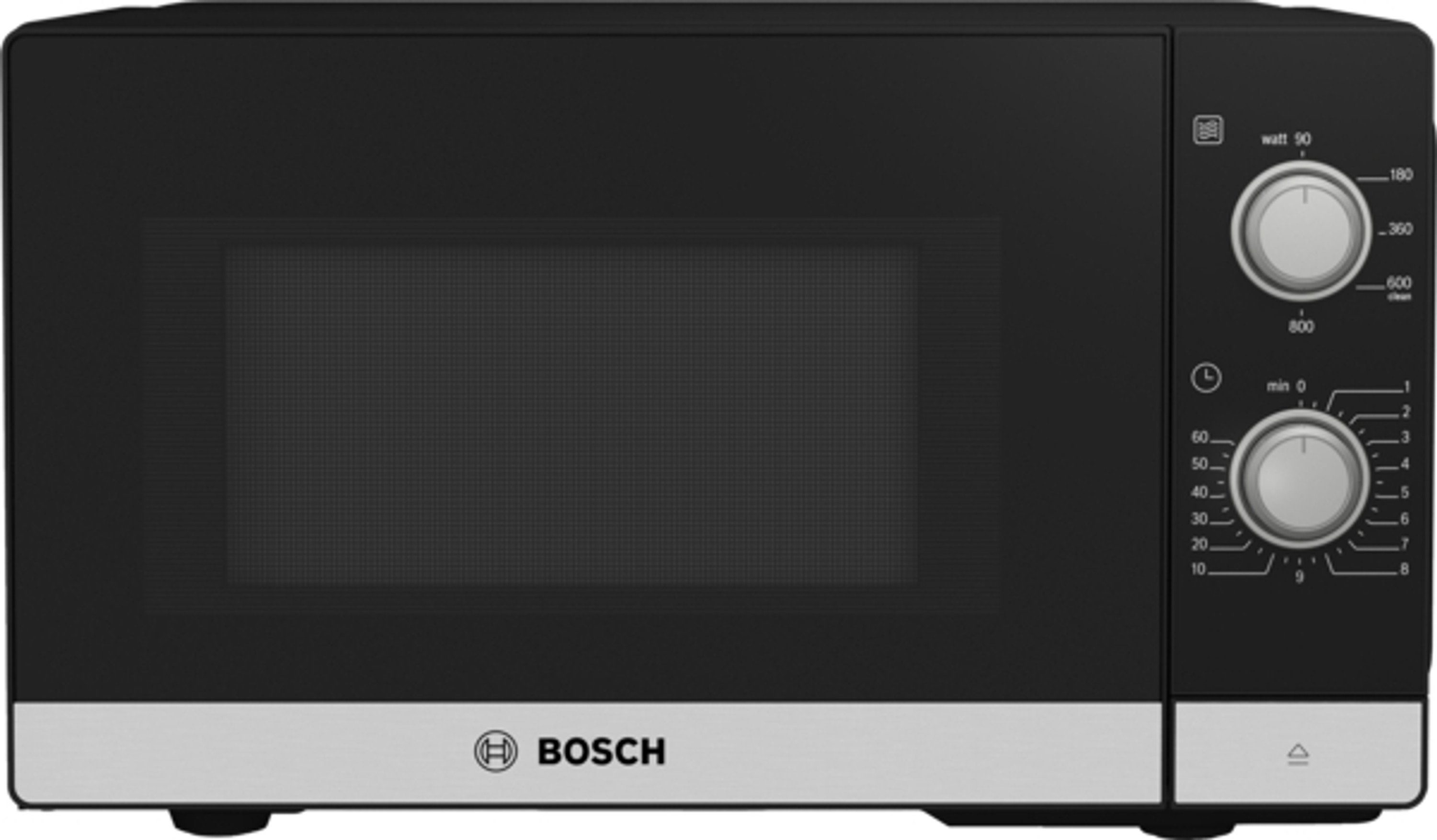 BOSCH Mikrowelle FFL020MS2, 20 l, Bosch Serie 2, Mikrowelle, Freistehend, 44 x 26 cm, Edelstahl