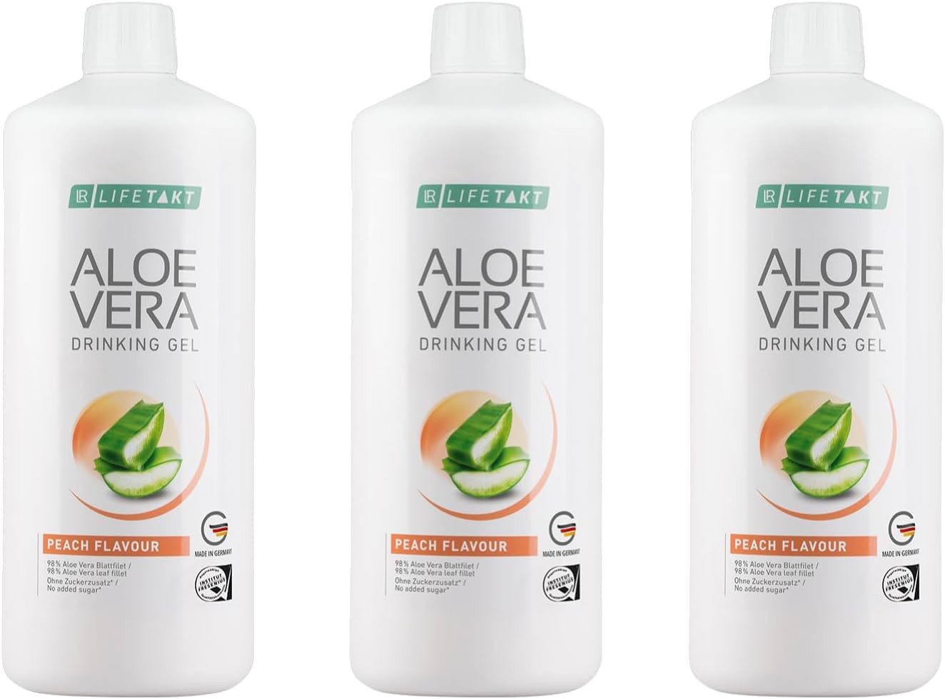 Aloe Vera Drinking Gel Pfirsich Geschmack 3er Set Kapseln