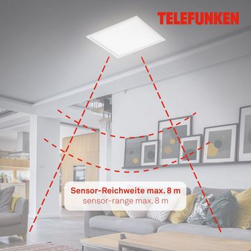 Telefunken LED Deckenleuchte 308806TF, LED fest integriert, Neutralweiß, mit Bewegungssensor, mit Bewegungsmelder, mit Dämmerungssensor, Empfindlichkeit einstellbar, Leuchtdauer einstellbar, Radius von Sensor einstellbar