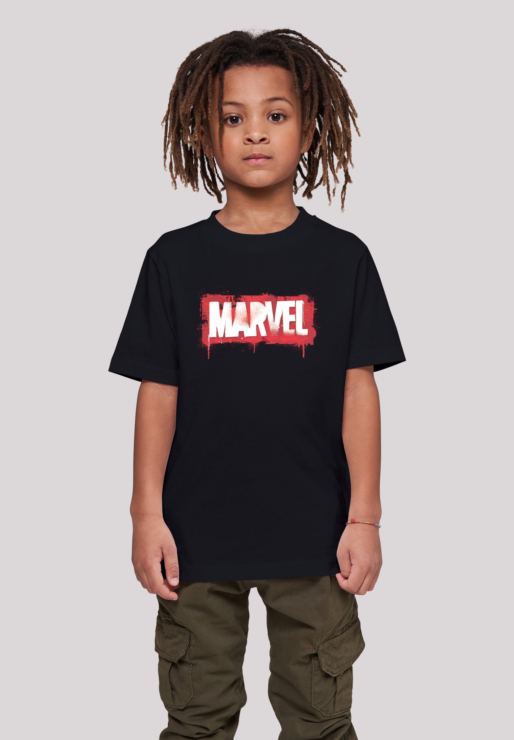 F4NT4STIC T-Shirt Marvel Spray Logo Print schwarz