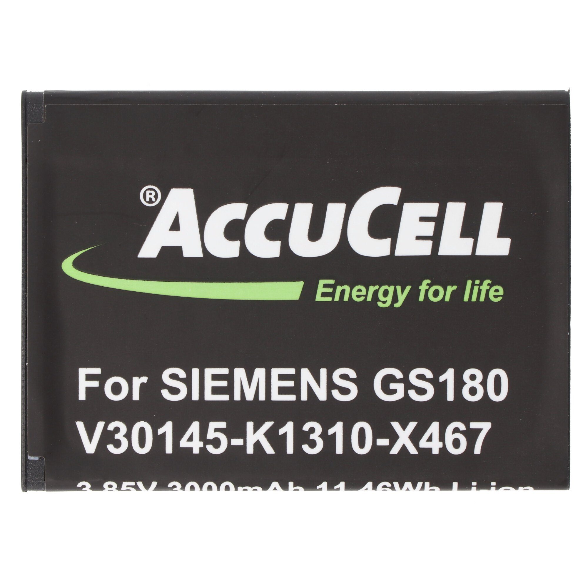(3,8 V) AccuCell GS180 passend Gigaset V30145-K1310-X467 für Siemens mAh AccuCell 3,8 Akku Akku 3000
