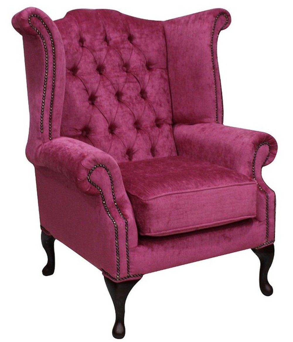 JVmoebel Ohrensessel Chesterfield Sessel in Lila mit Relaxfunktion, Made in Europa