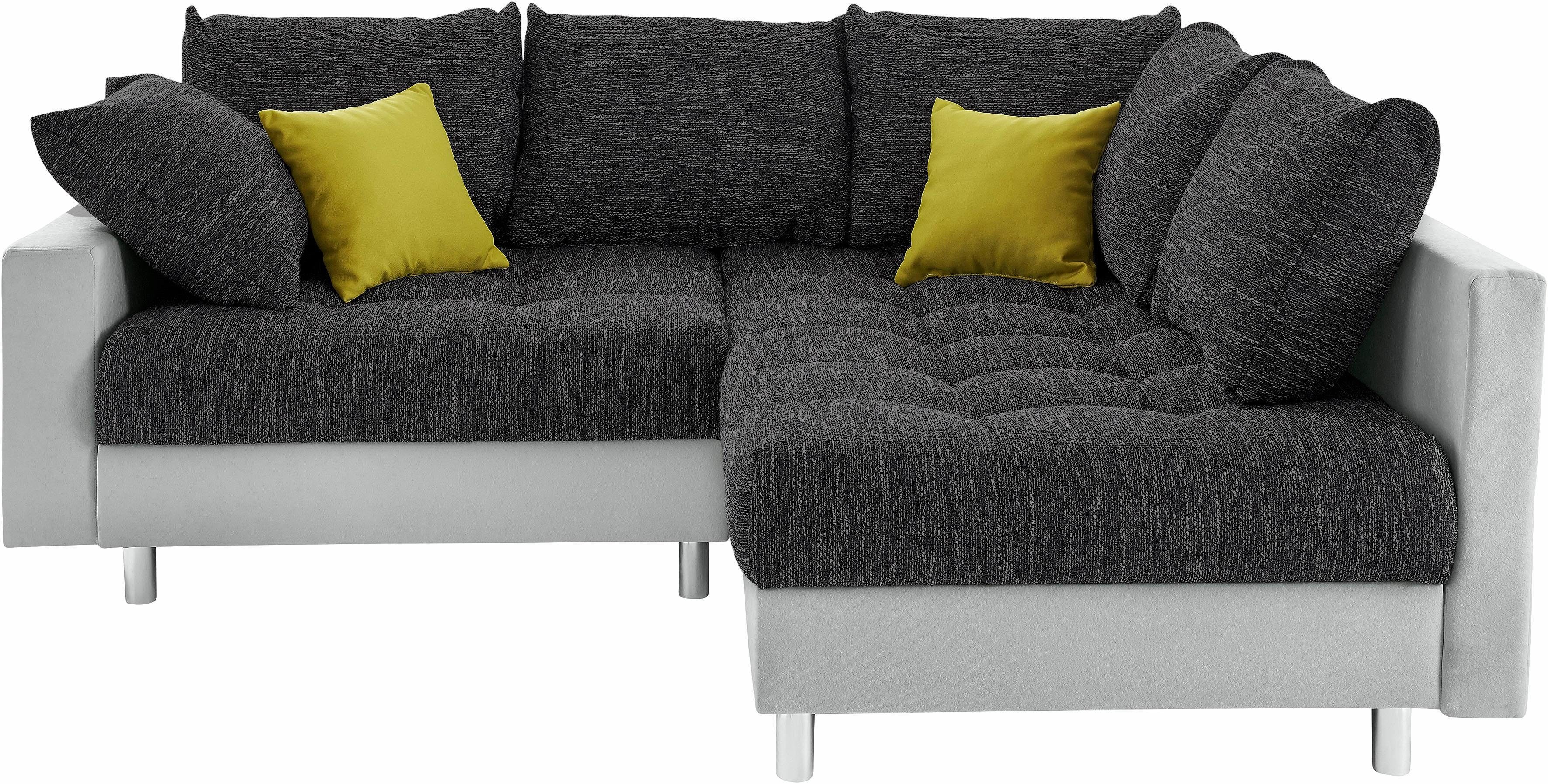 COLLECTION AB Ecksofa Antonia L-Form, mit Federkern und zusätzlichem Hocker