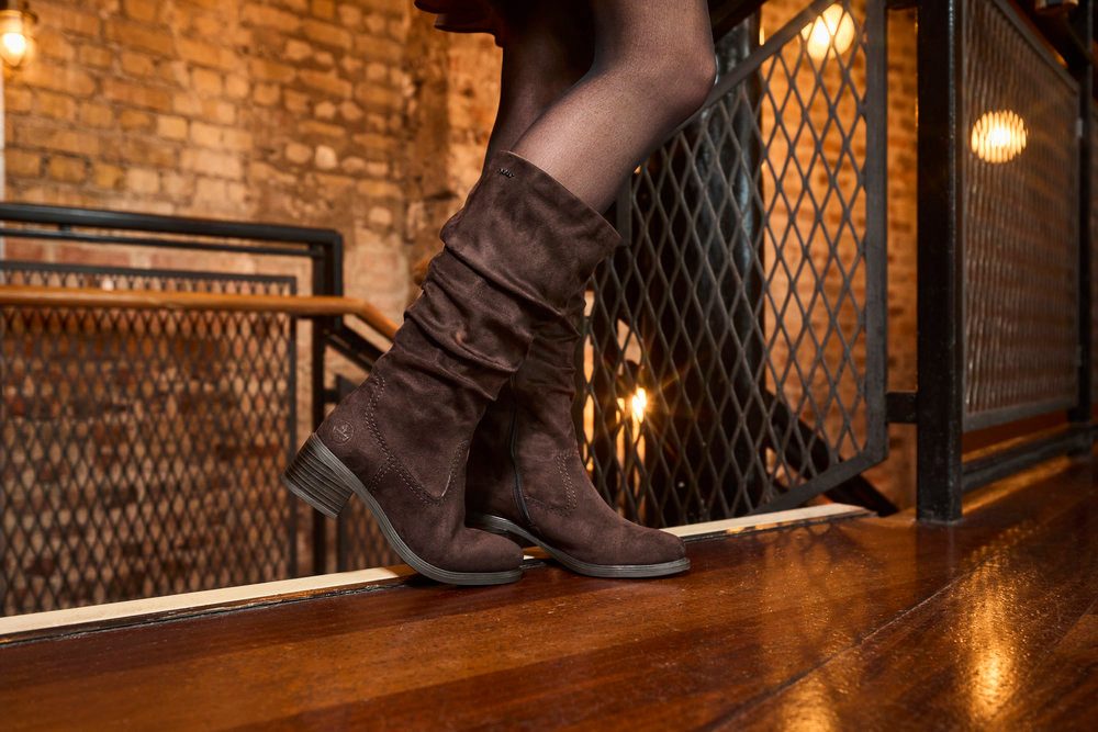 Rieker Stiefel Klassik-Stiefel, Blockabsatz, mit slouchy-Schaft