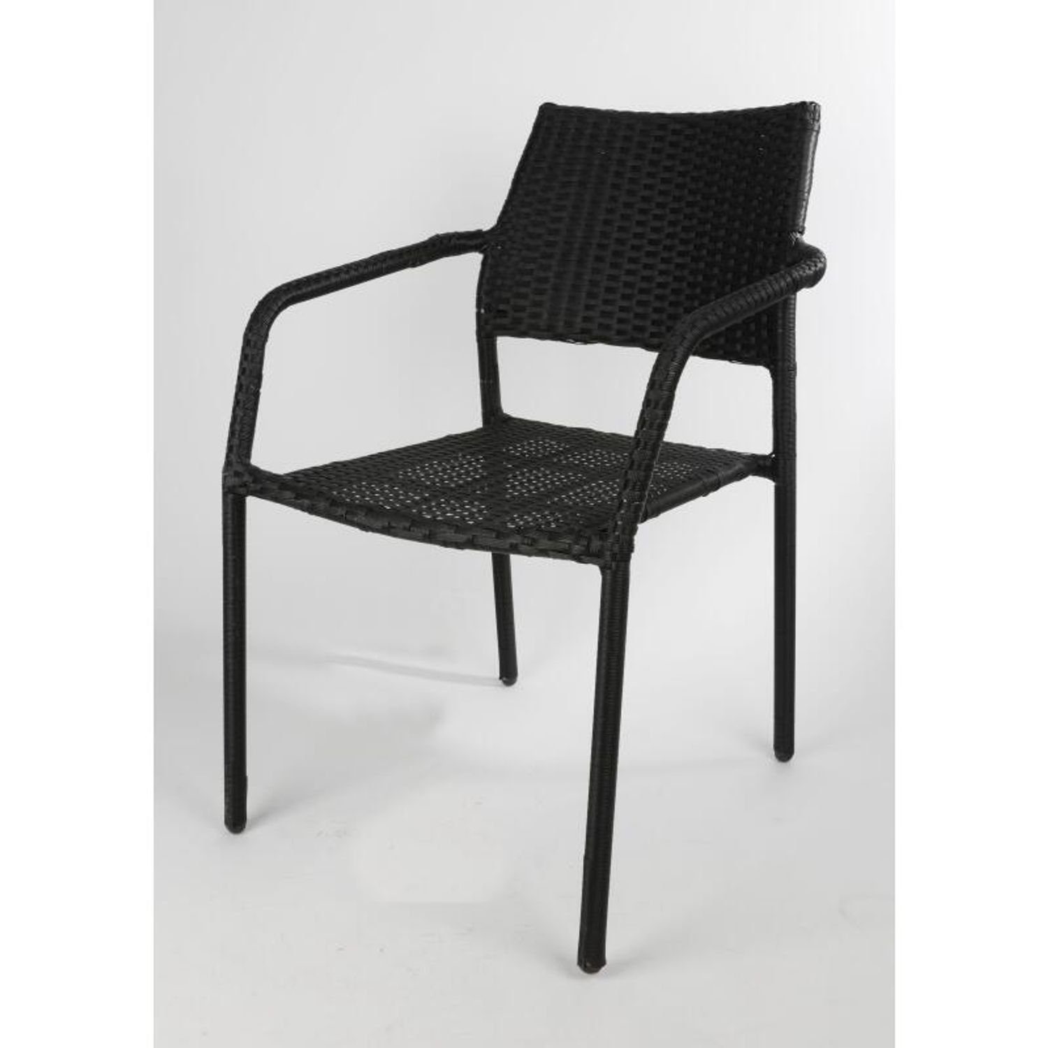 schwarz outdoor Sessel 82 56cm Gartenstuhl Terrasse x Stapelstuhl Gartenstuhl BURI x 55