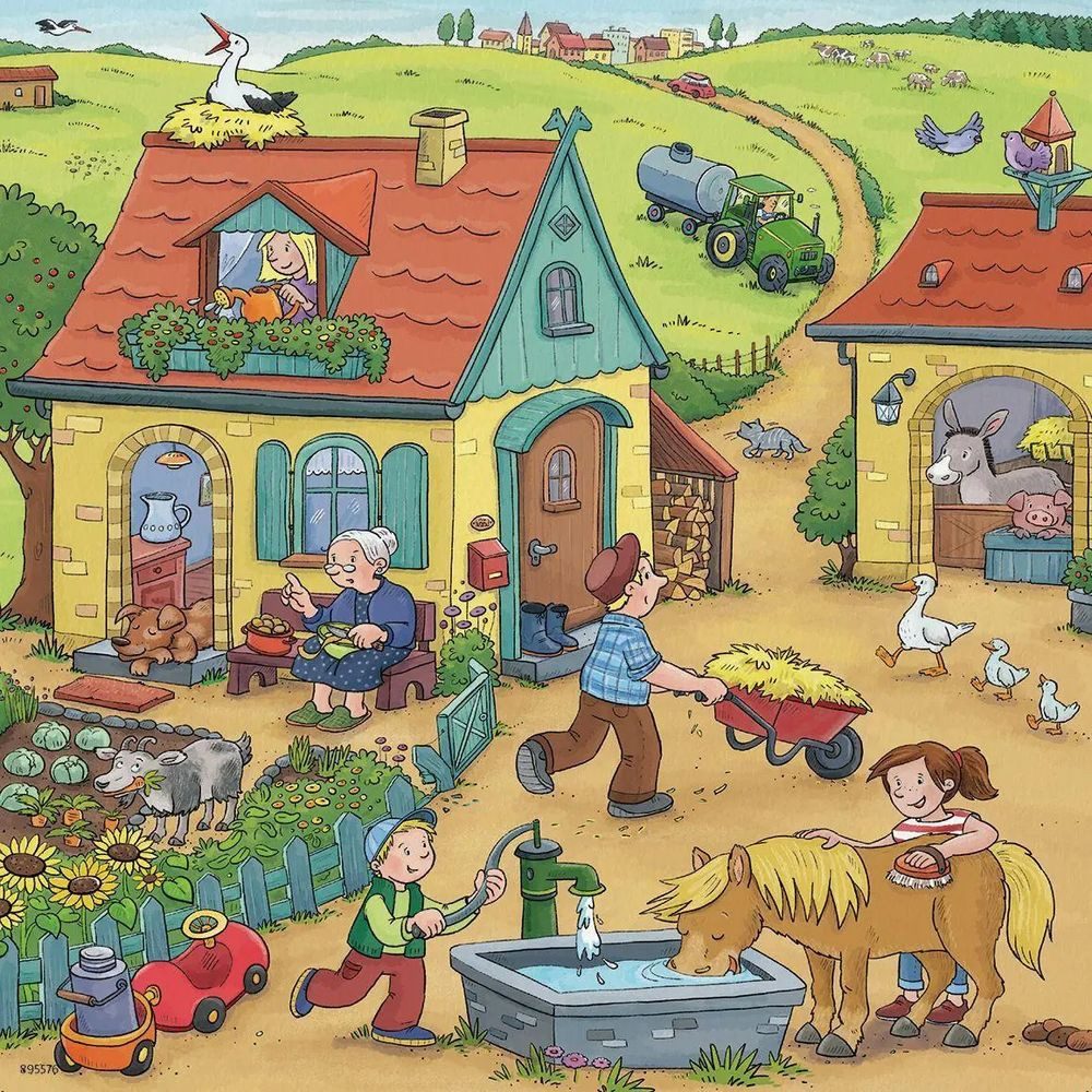 Ravensburger Puzzle Ravensburger Kinderpuzzle - 05078 Viel los auf dem Bauernhof -..., 49 Puzzleteile
