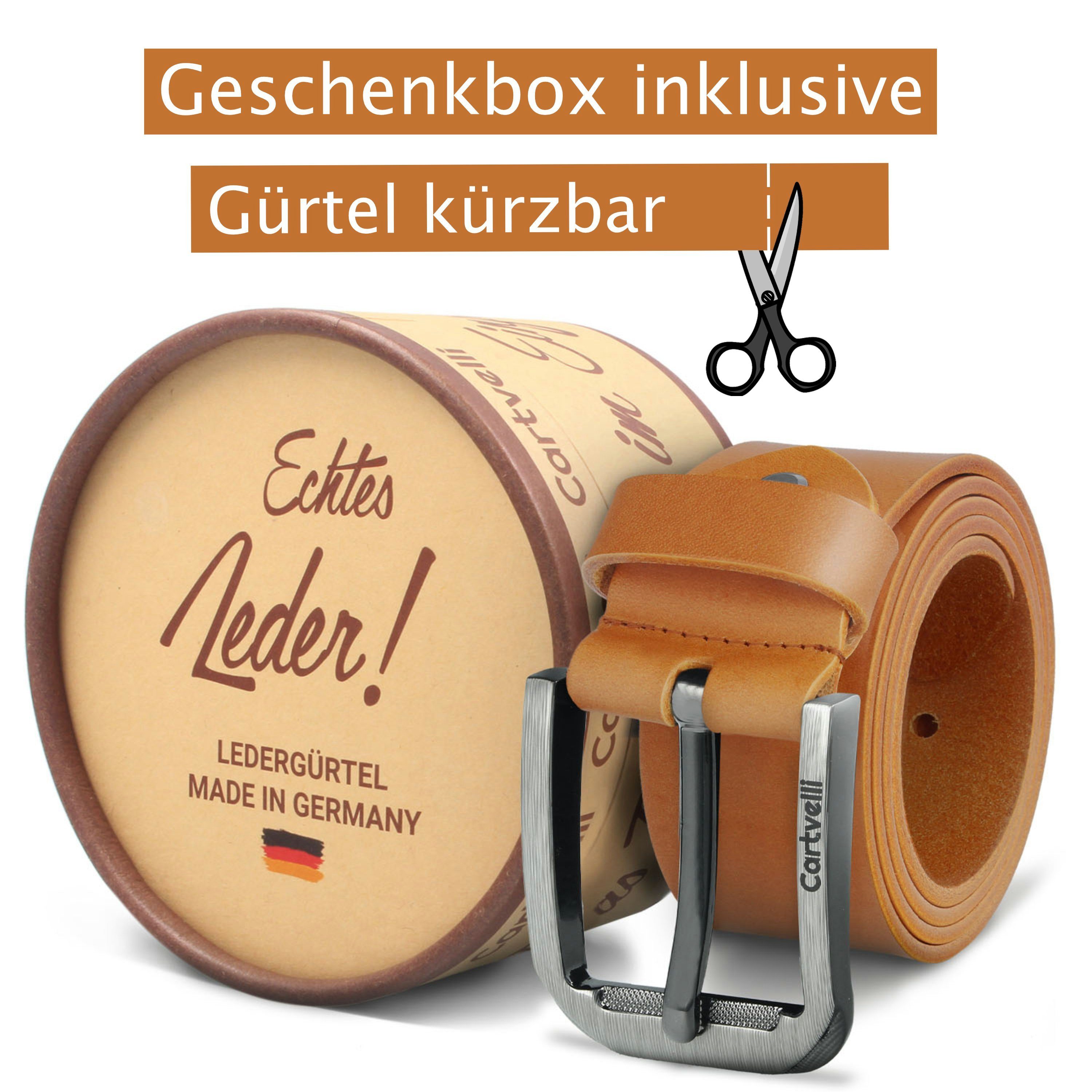 Cartvelli Ledergürtel Premium Ledergürtel 40mm Herren Made in Germany inkl. Geschenkbox Vollleder, robust, reißfest, langlebig, nickelfrei