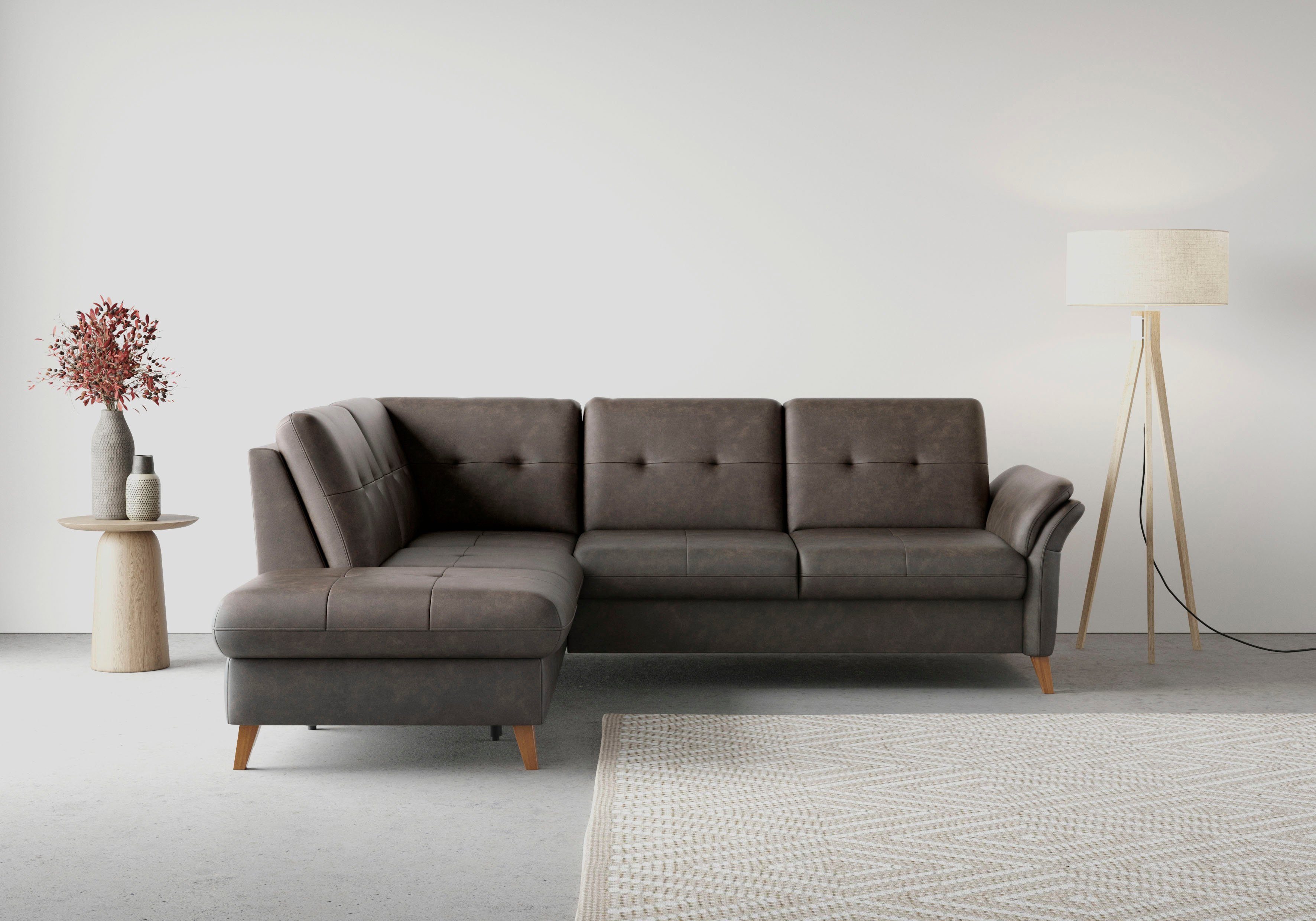 sit&more Ecksofa "Göteborg" inkl. Sitztiefenverstellung, wahlweise mit Bett günstig online kaufen