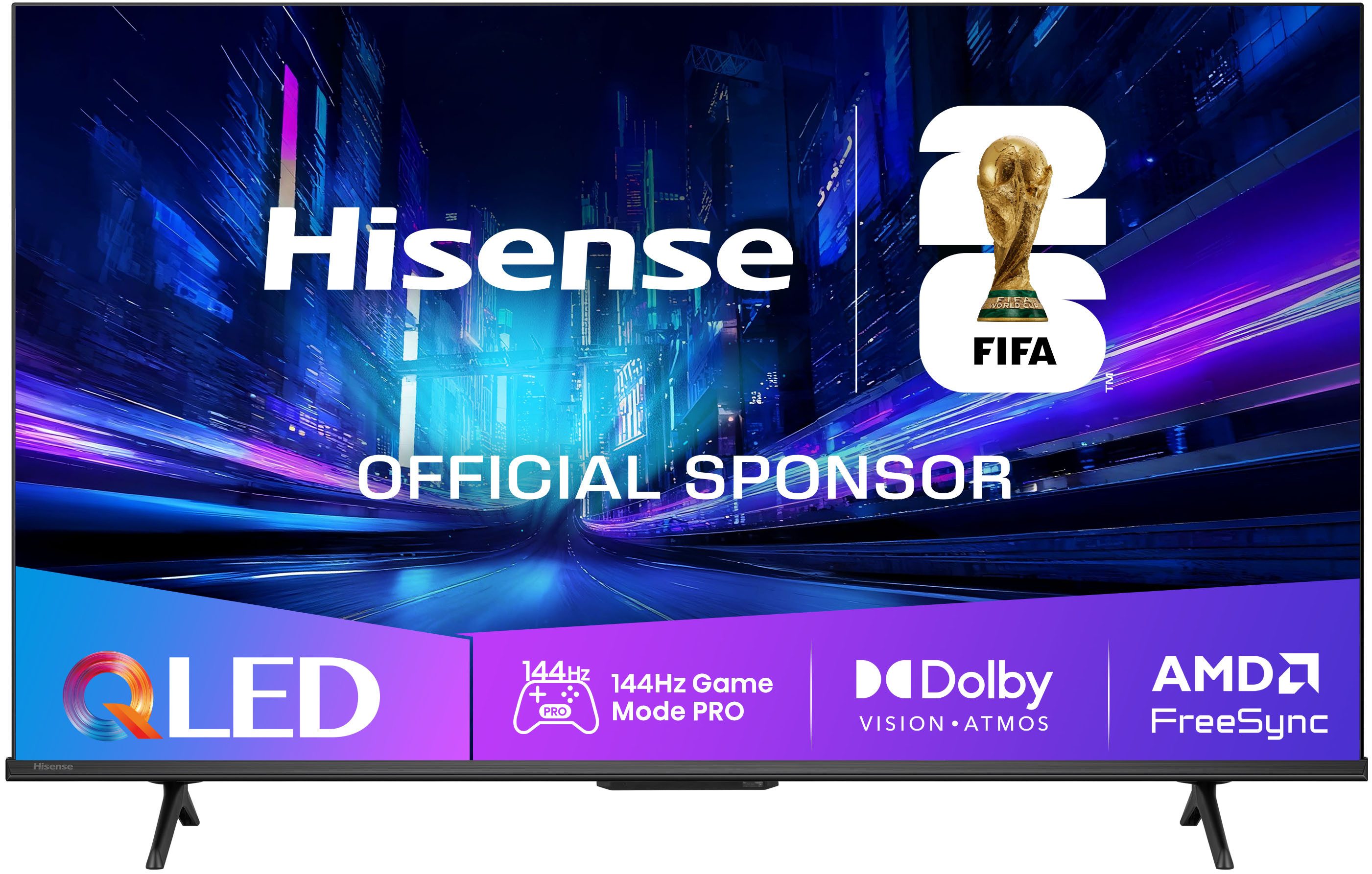 Hisense 43E77Q PRO QLED-Fernseher (108 cm/43 Zoll, 4K Ultra HD, Smart-TV, 4K UHD QLED)