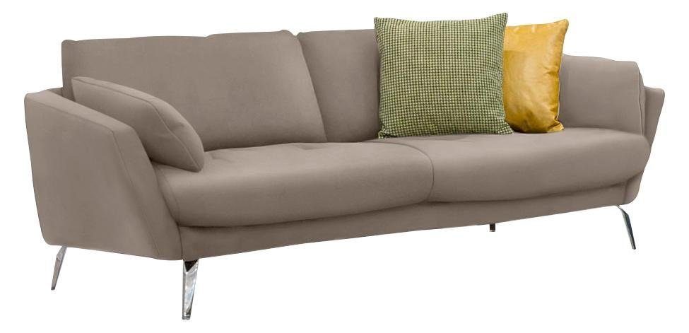 W.SCHILLIG 2,5-Sitzer softy, mit Füße Chrom dekorativer Sitz, glänzend Heftung im