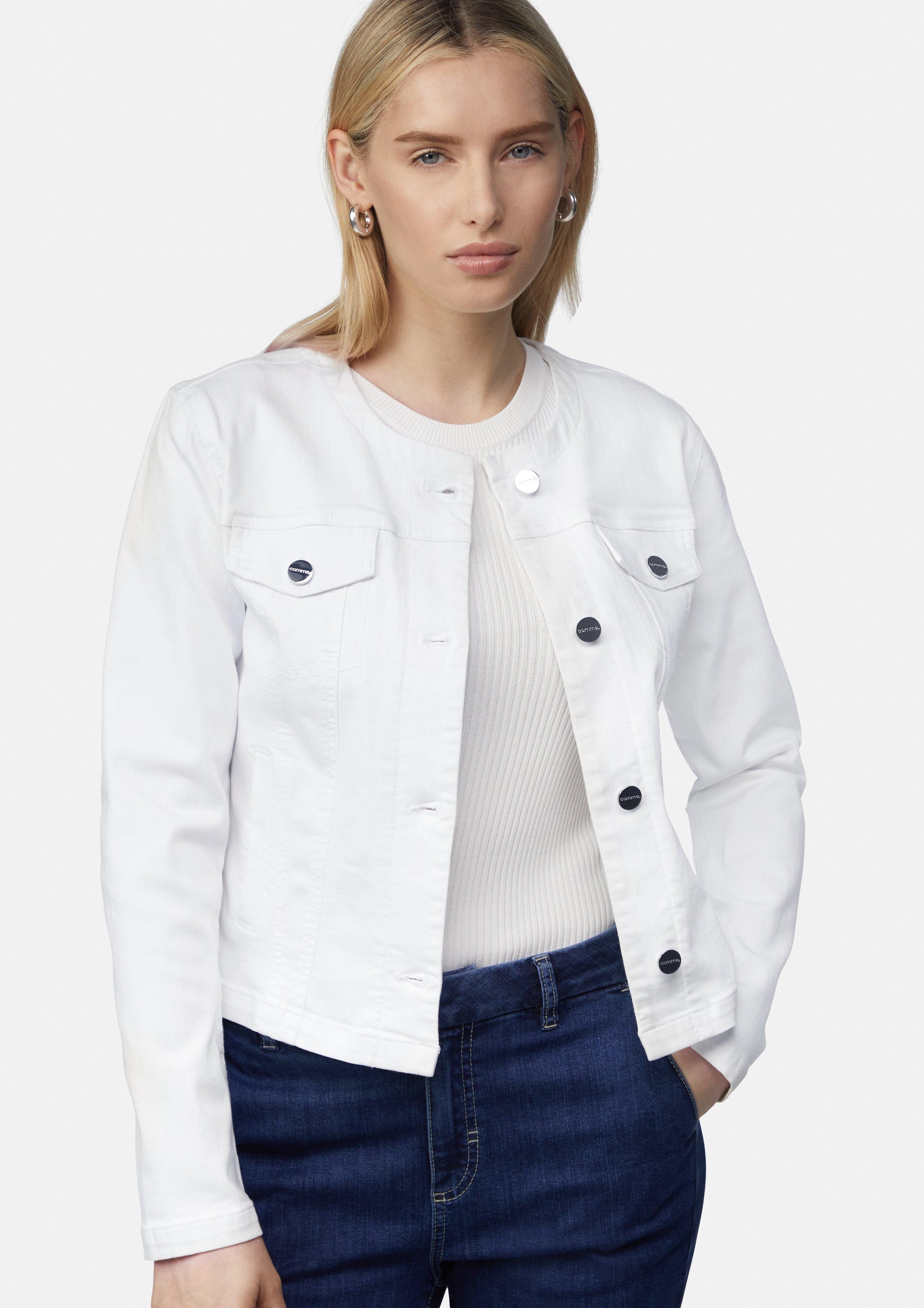 Blusenblazer Taillierte Jeansjacke mit Waschung