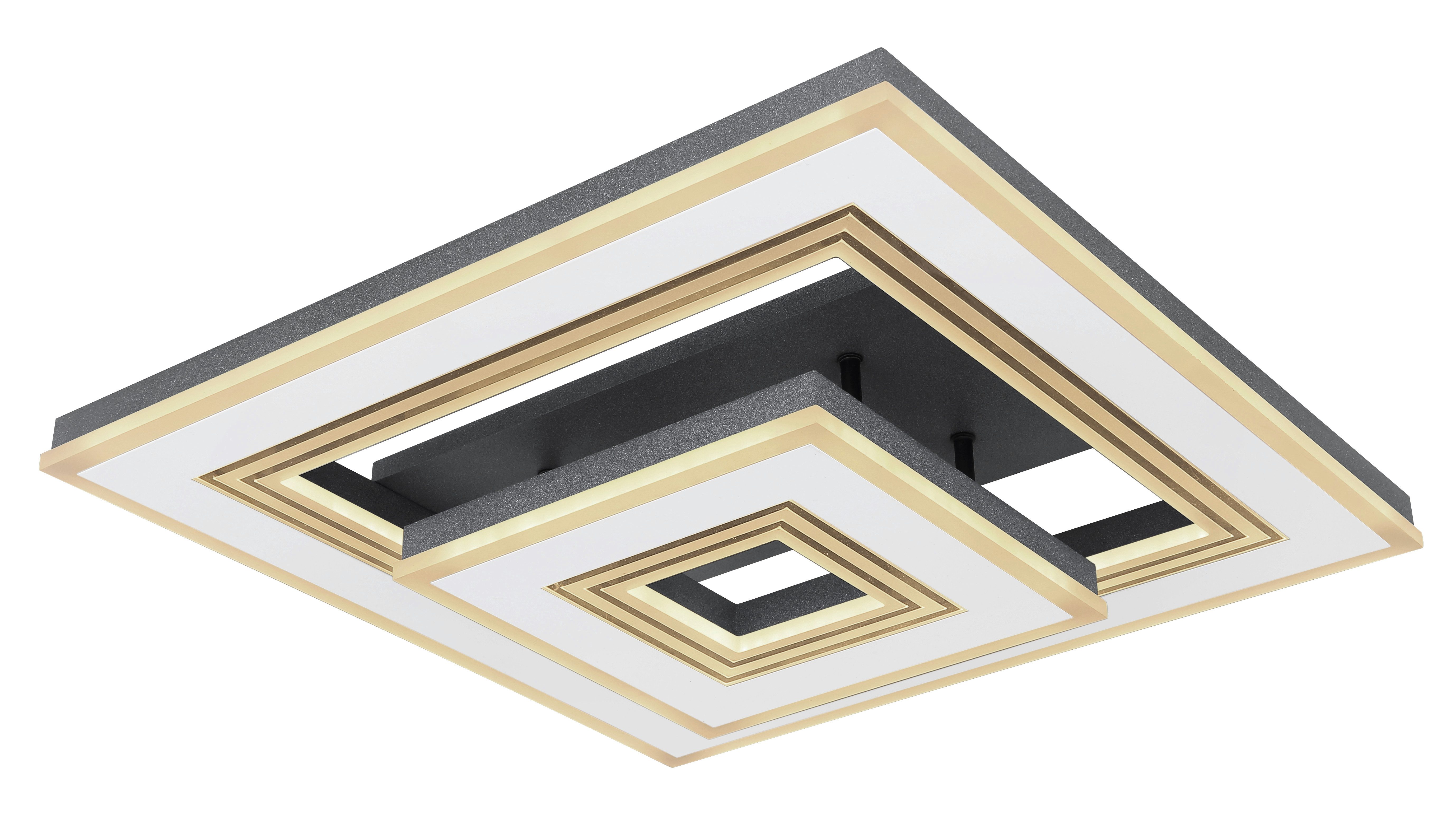 GLOBO LIGHTING LED Deckenleuchte JACK, Dimmfunktion, Memoryfunktion, Nachtlichtfunktion, mehrere Helligkeitsstufen, LED fest integriert, Deckenlampe/quadratisch/Wohnzimmer/Schlafzimmer/modern