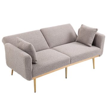 OKWISH Sofa Schlafsofa, Akzentsofa, Loveseat-Sofa mit Metallfüßen