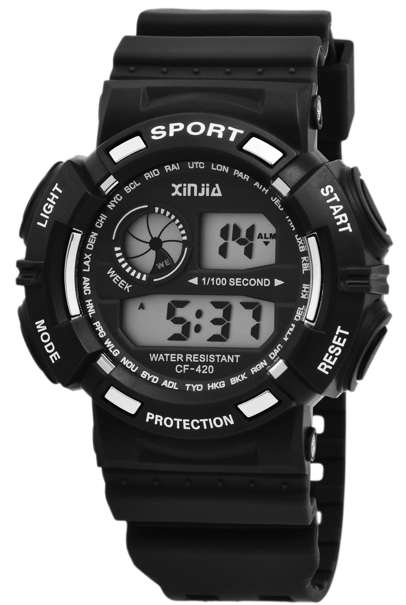 XINJIA Quarzuhr XI009 Digitaluhr, Kunststoff, Silikonarmband, D 52 mm günstig online kaufen