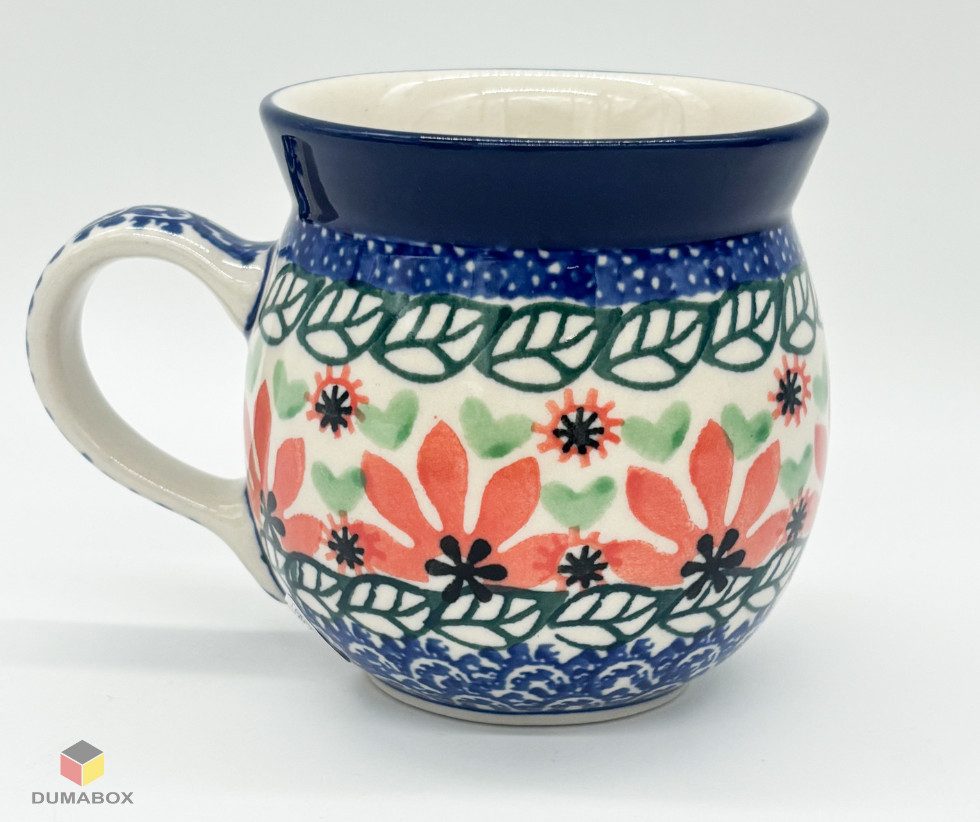 Ceramika Artystyczna Bolesławiec Becher Handgefertigte Bunzlauer Keramik Tasse, Becher