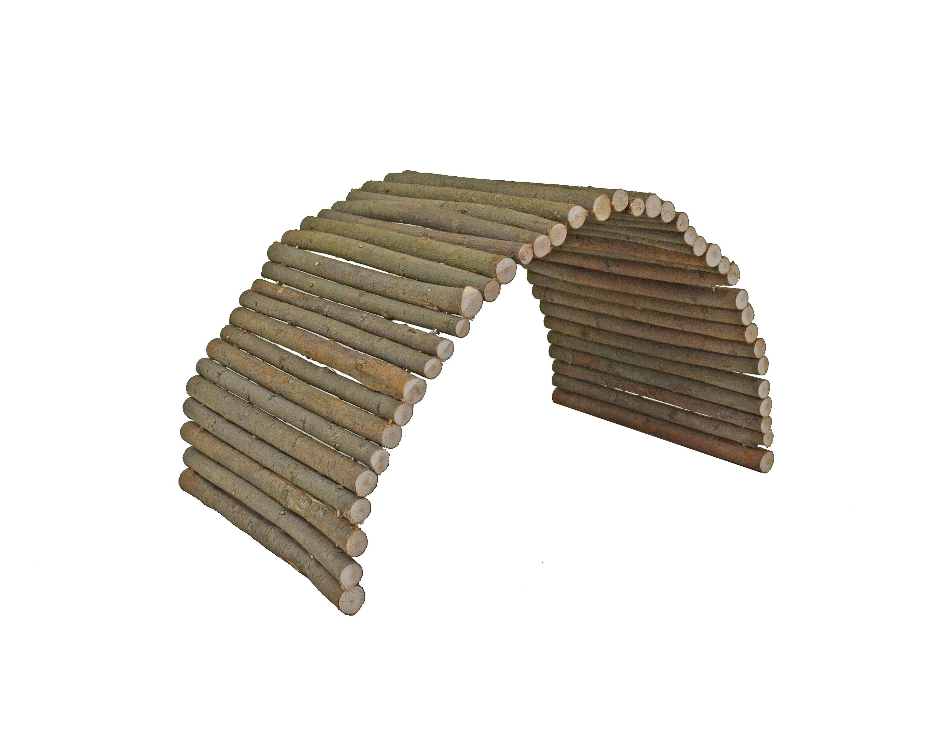 ELMATO Nagerhaus Elmato 10453 Nagerbrücke flexibel mit Rinde Haselnuss, 70x25cm