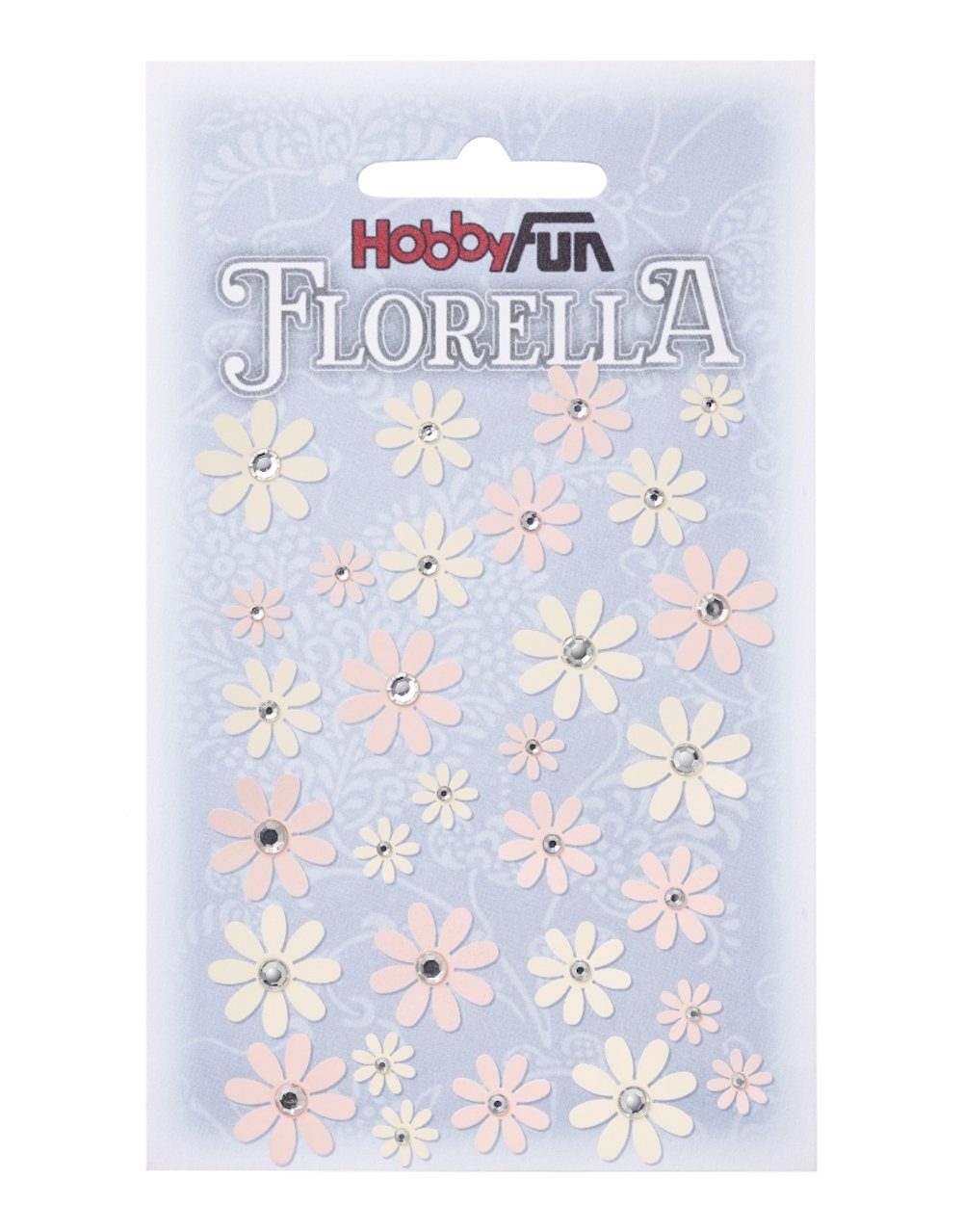 HobbyFun Dekofigur FLORELLA Papier-Blüten Design I, rosé-creme, Btl.