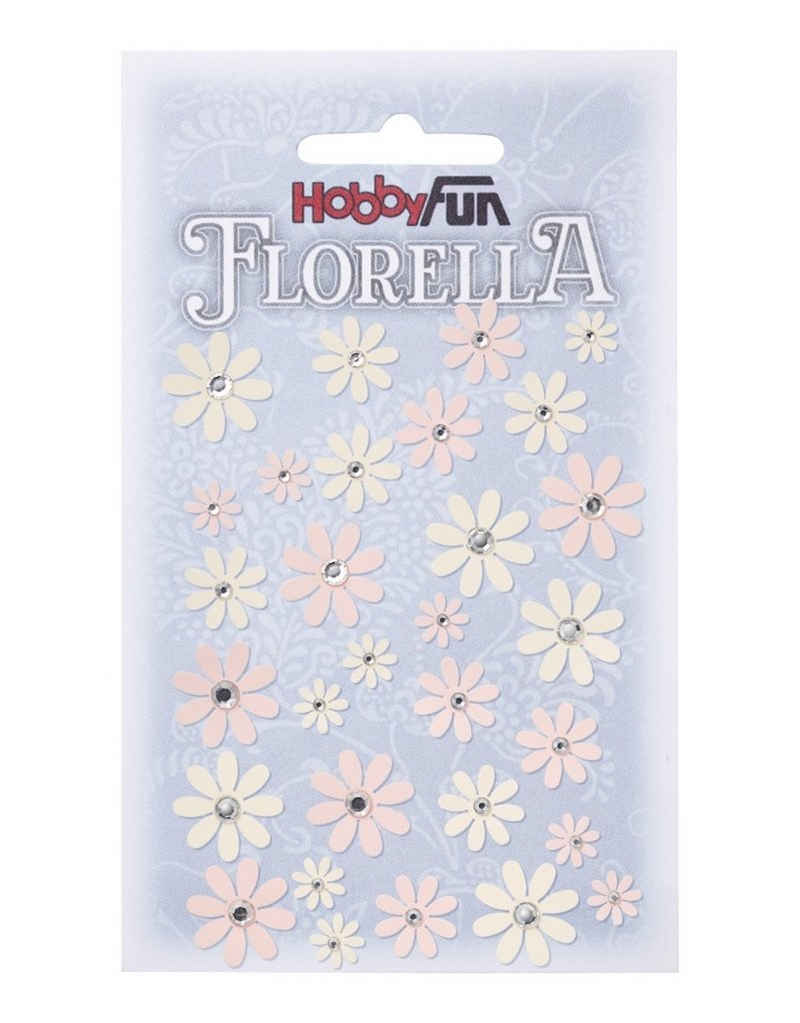 HobbyFun Dekofigur FLORELLA Papier-Blüten Design I, rosé-creme, Btl.