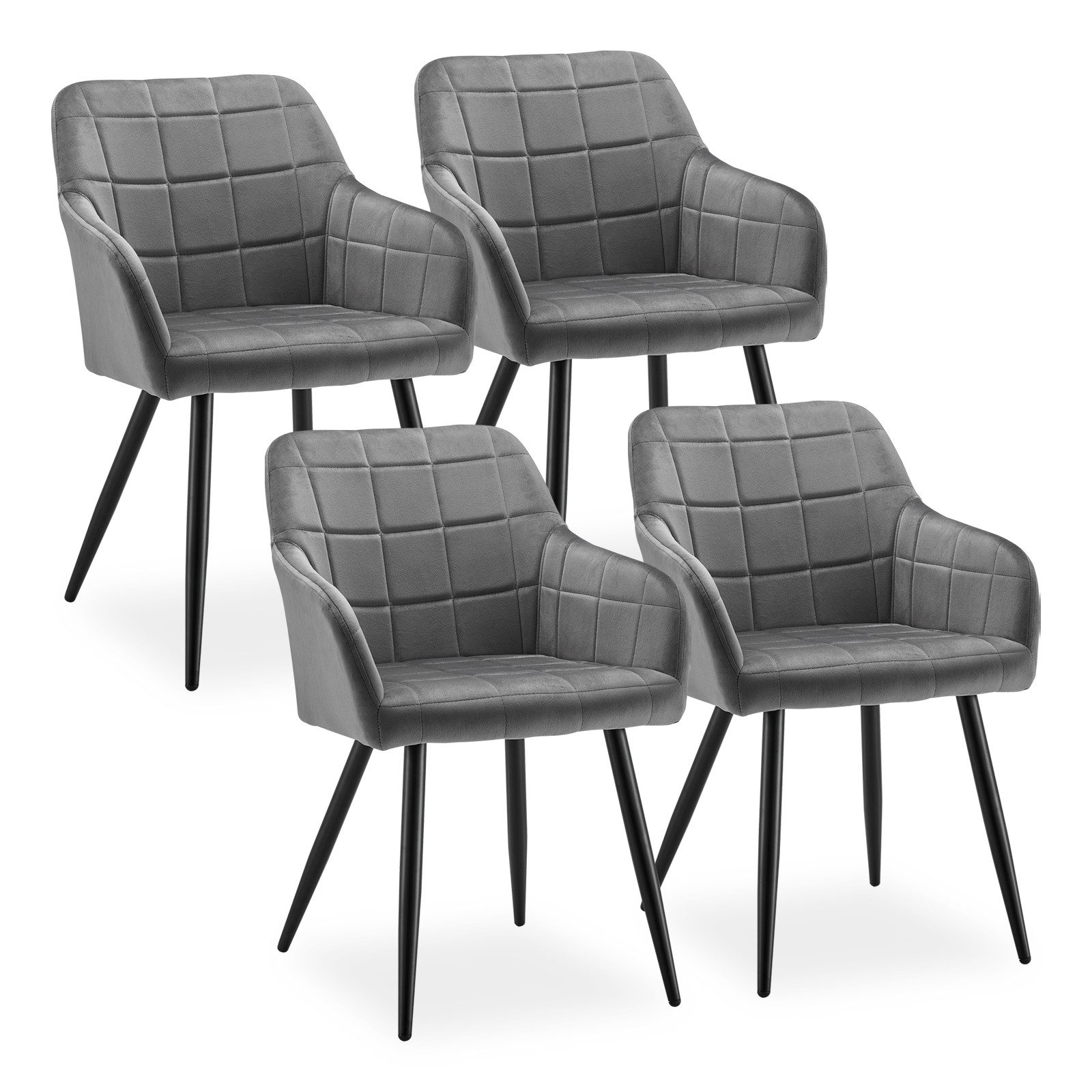 Ofcasa Esszimmerstuhl Polsterstühle (4er Set), Samt günstig online kaufen