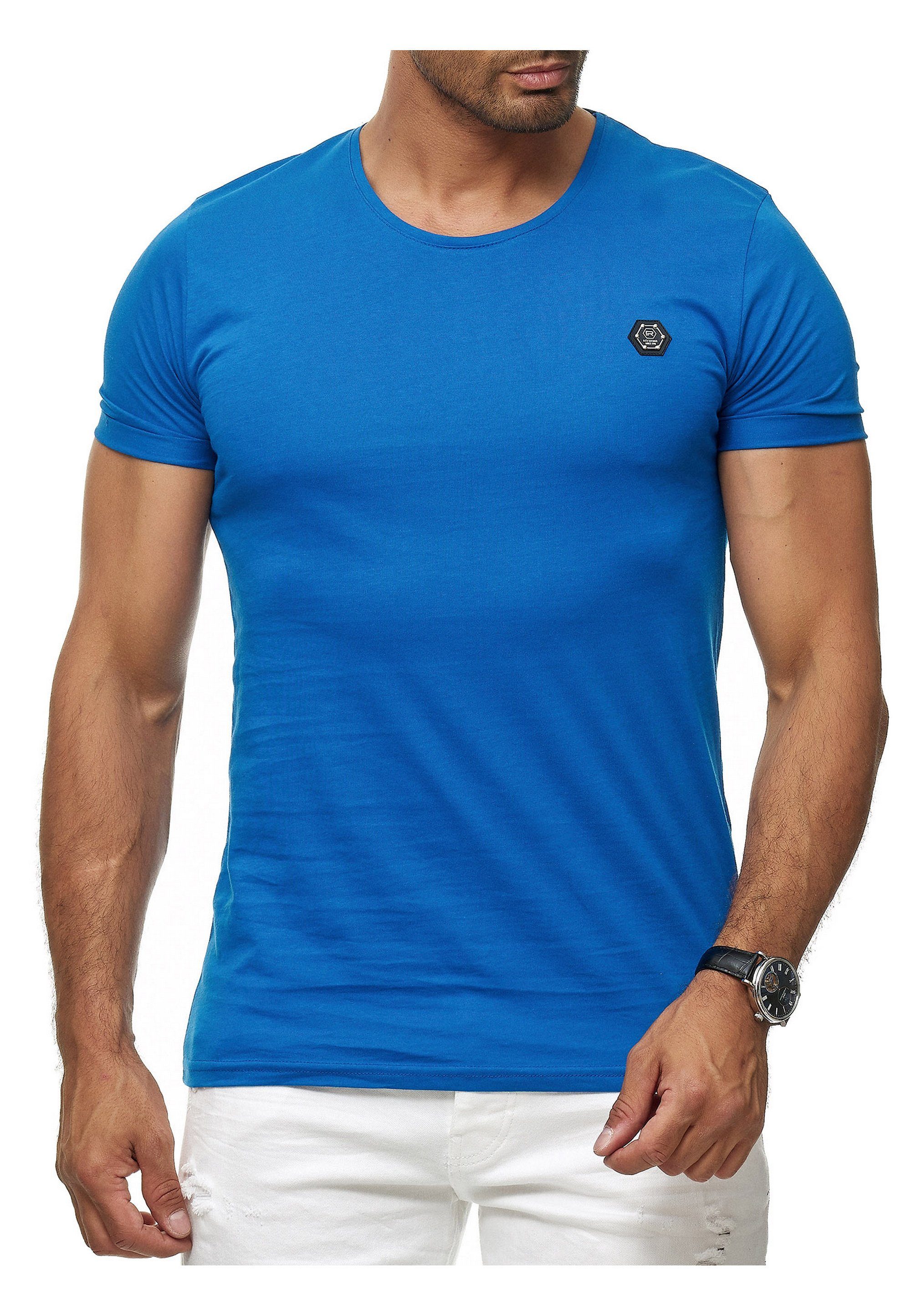 blau RedBridge T-Shirt mit Brandlogo sportlichem Atlanta