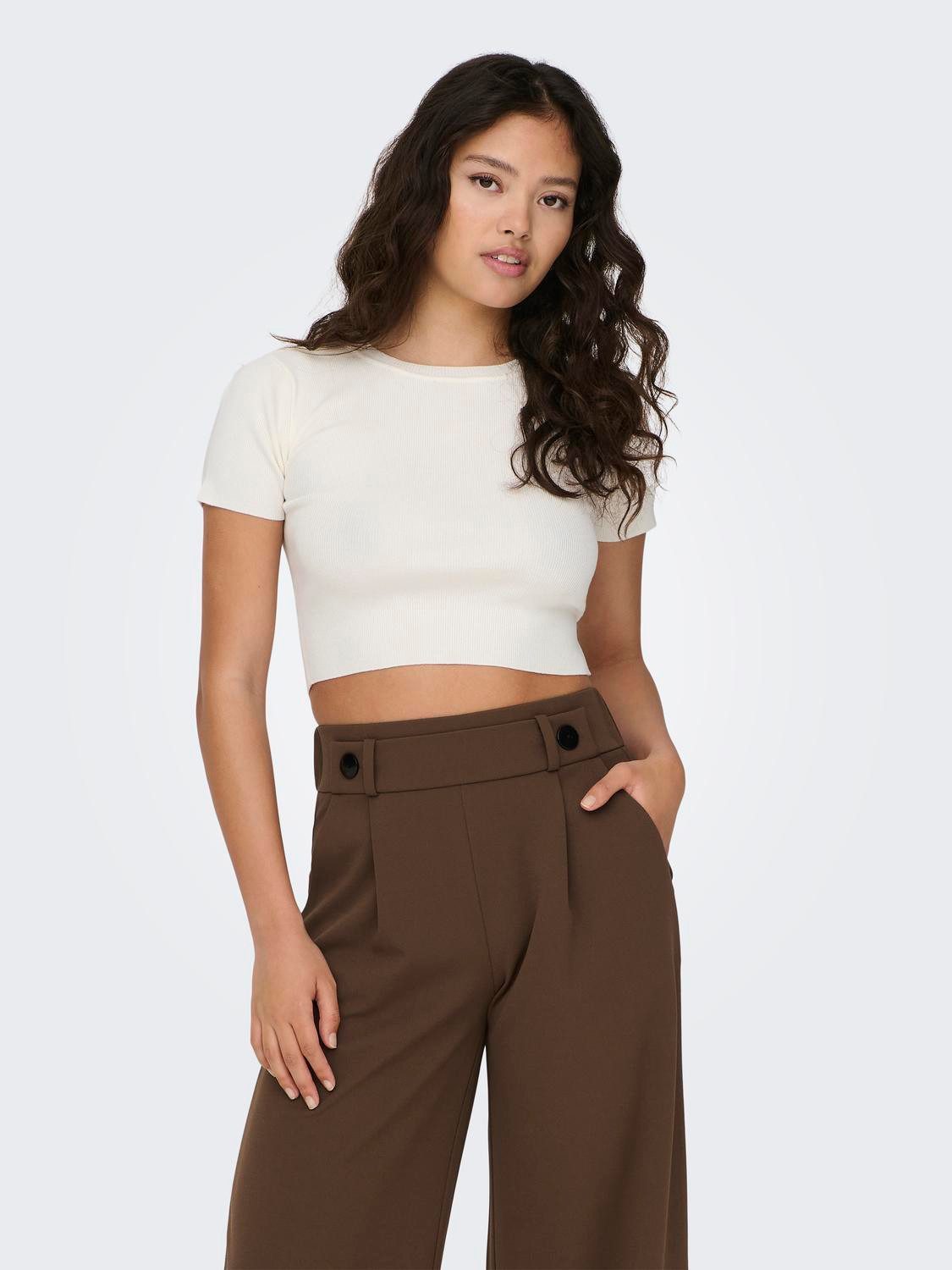 JDY Kurzarmpullover JDYCIRKELINE S/S CROP TOP günstig online kaufen