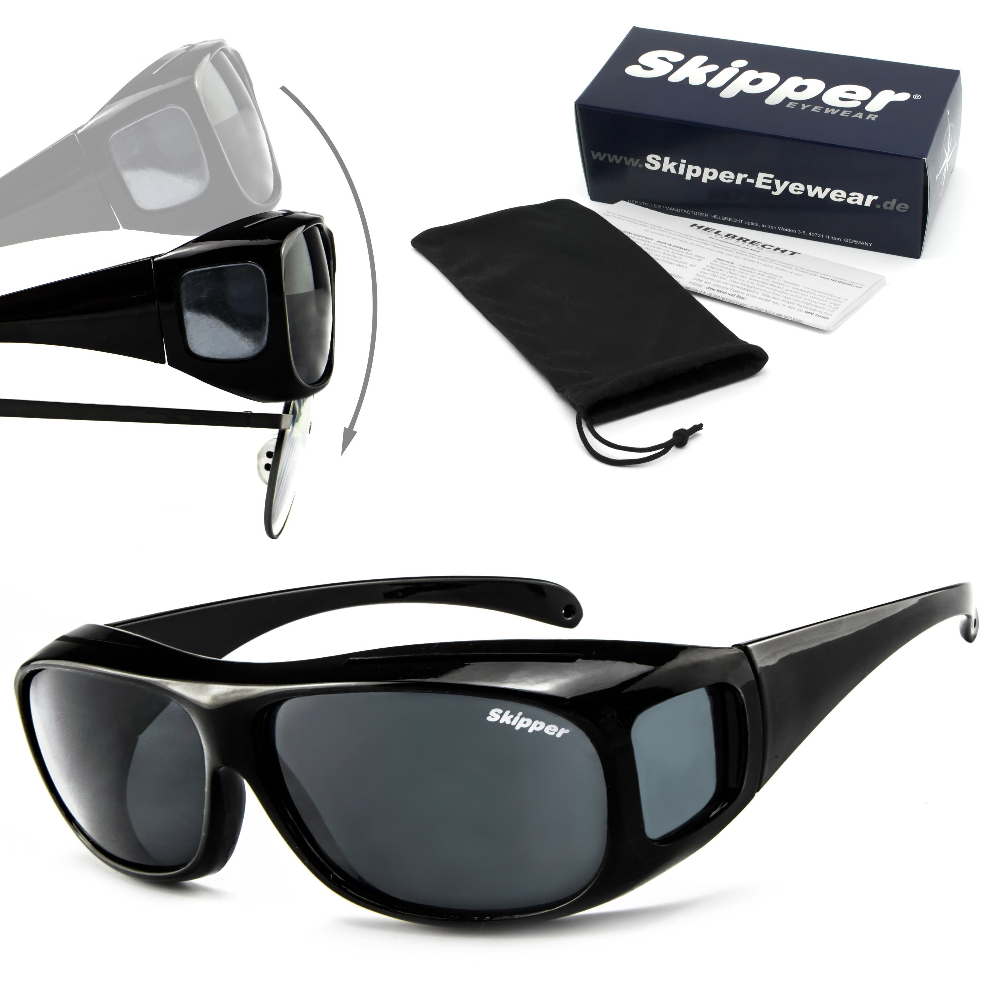 SKIPPER - polarized eyewear Sonnenbrille Skipper 11.0 Überziehbrille nicht in Box Überbrille