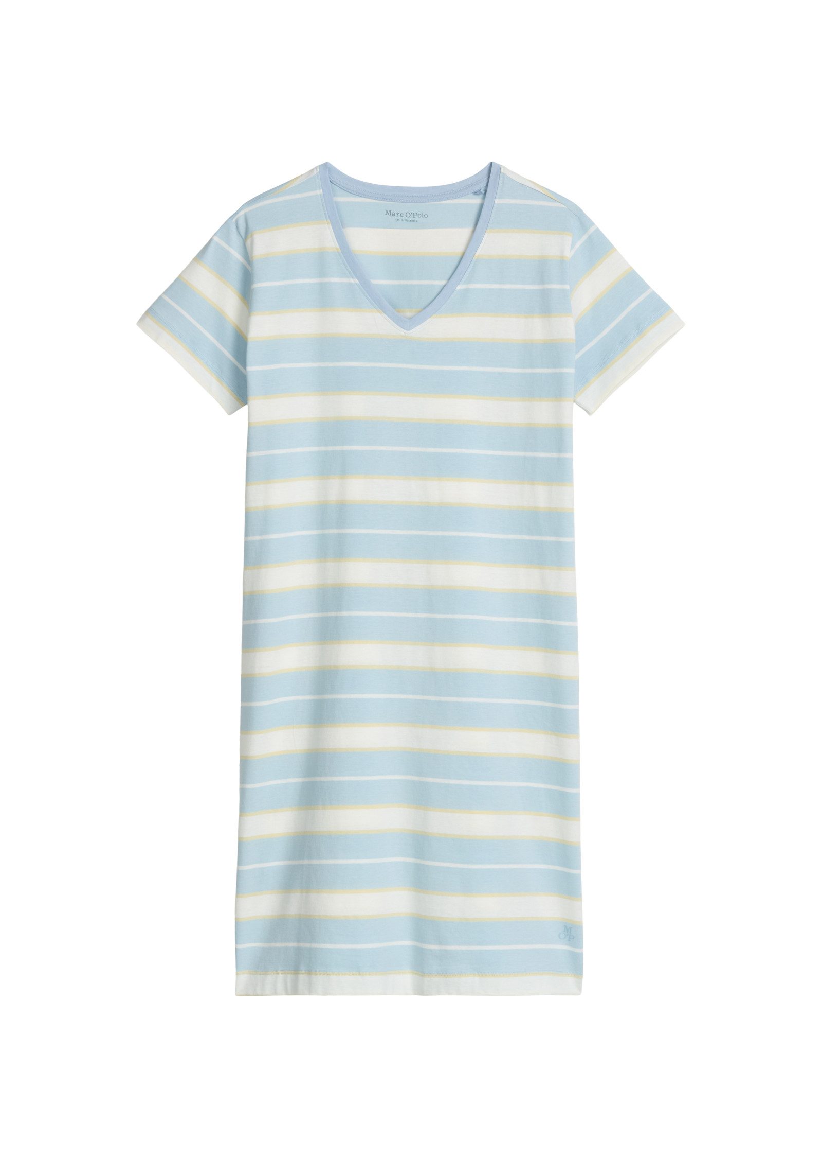 Marc O'Polo Nachthemd Mix N Match Cotton mit kurzem Arm und V-Ausschnitt, gestreift