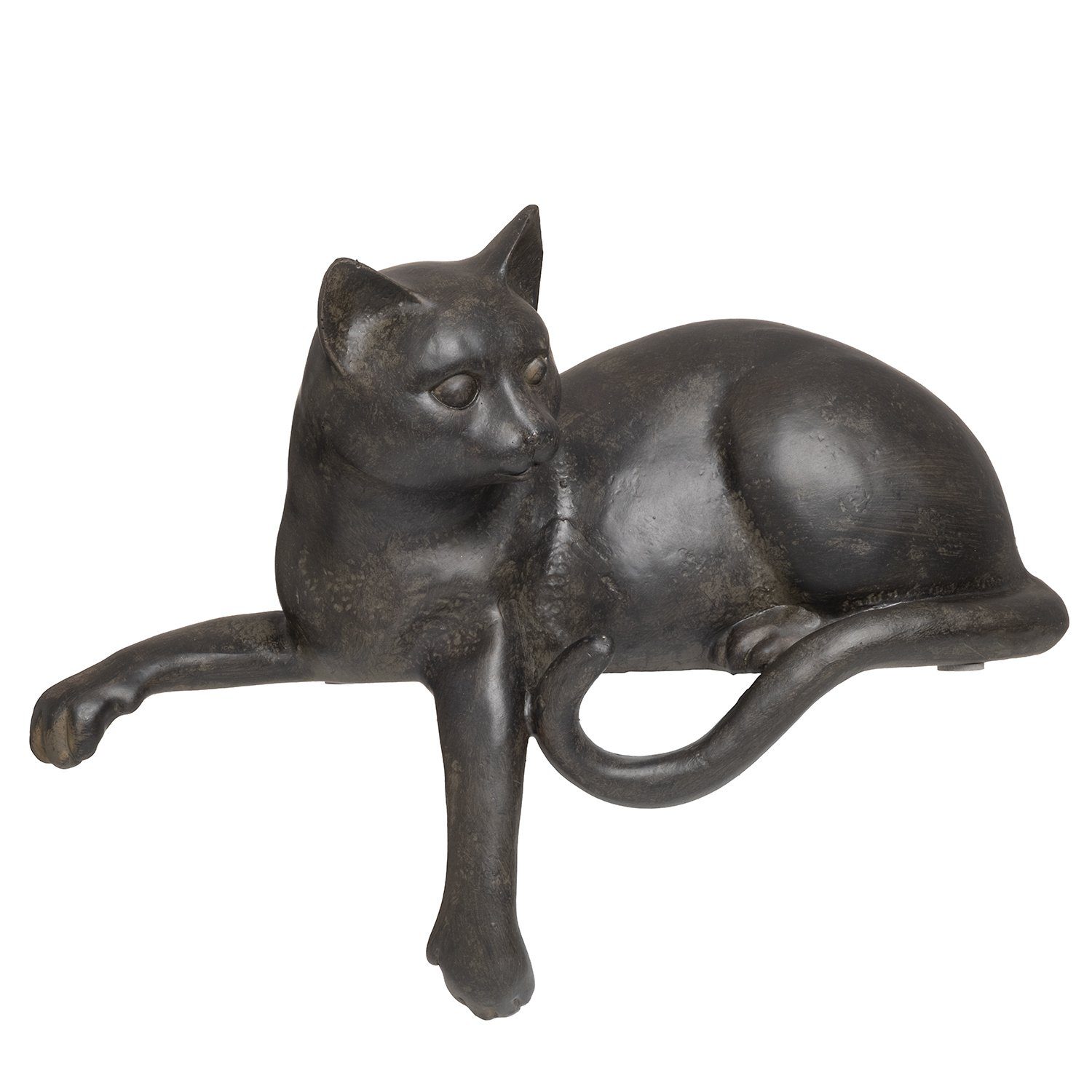 liegend, Skulptur Modern Dekofigur Geschenk 20cm Moritz Deko Figuren Kater Dekofigur TierFigur Polyresin Katze